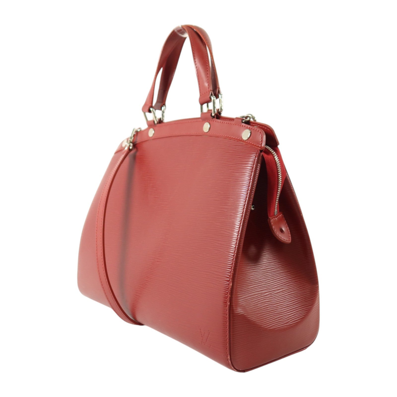 LOUIS VUITTON Epi Brea MM銀扣手挽肩背兩用袋