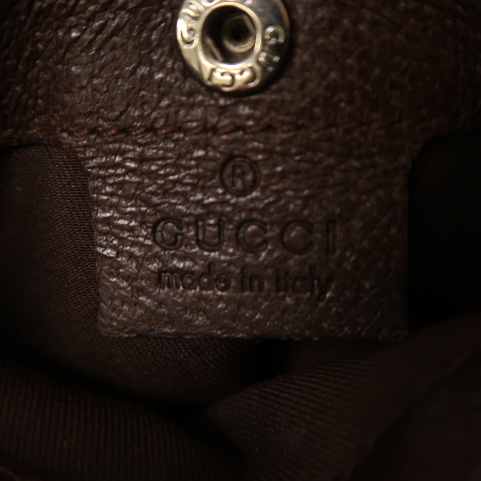 GUCCI 帆布Shoulder Bag銀扣肩背袋啡色