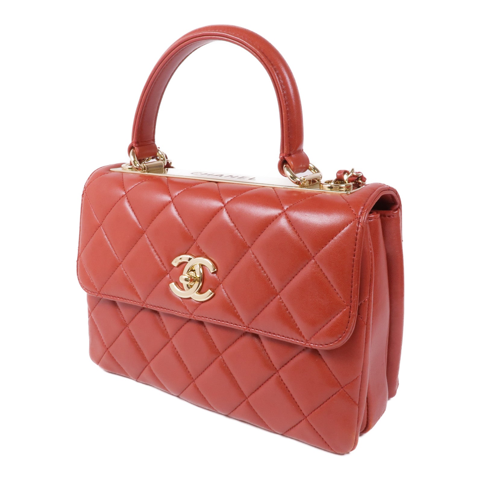 CHANEL 羊皮皮革Trendy CC金扣手挽肩背兩用袋