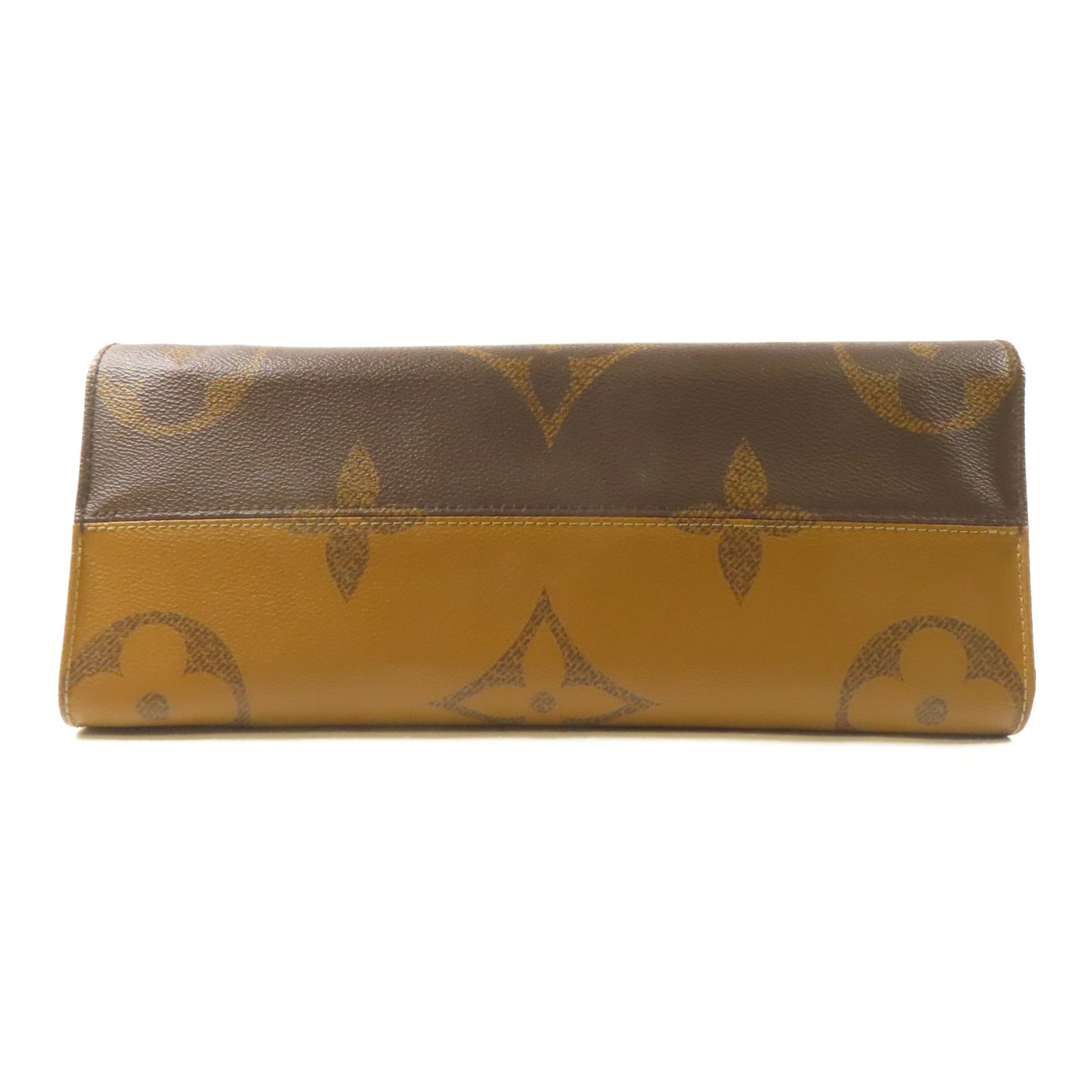 LOUIS VUITTON Monogram/Monogram Reverse On The Go MM金扣手挽肩背兩用袋啡色