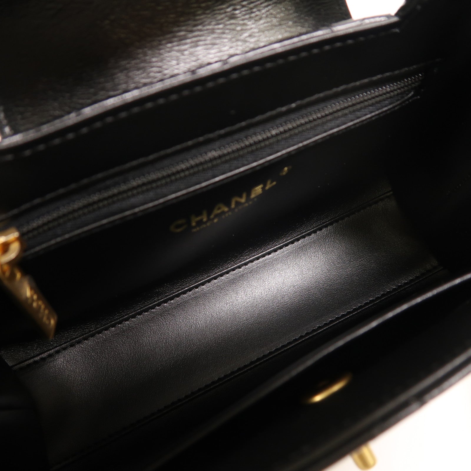 CHANEL 牛皮皮革Mini Kelly金扣手挽肩背兩用袋
