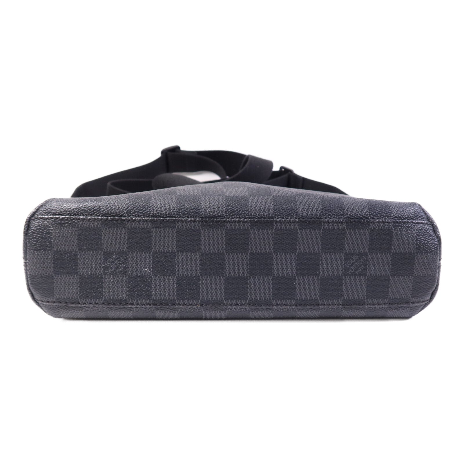 LOUIS VUITTON Damier Graphite Mick PM銀扣肩背袋