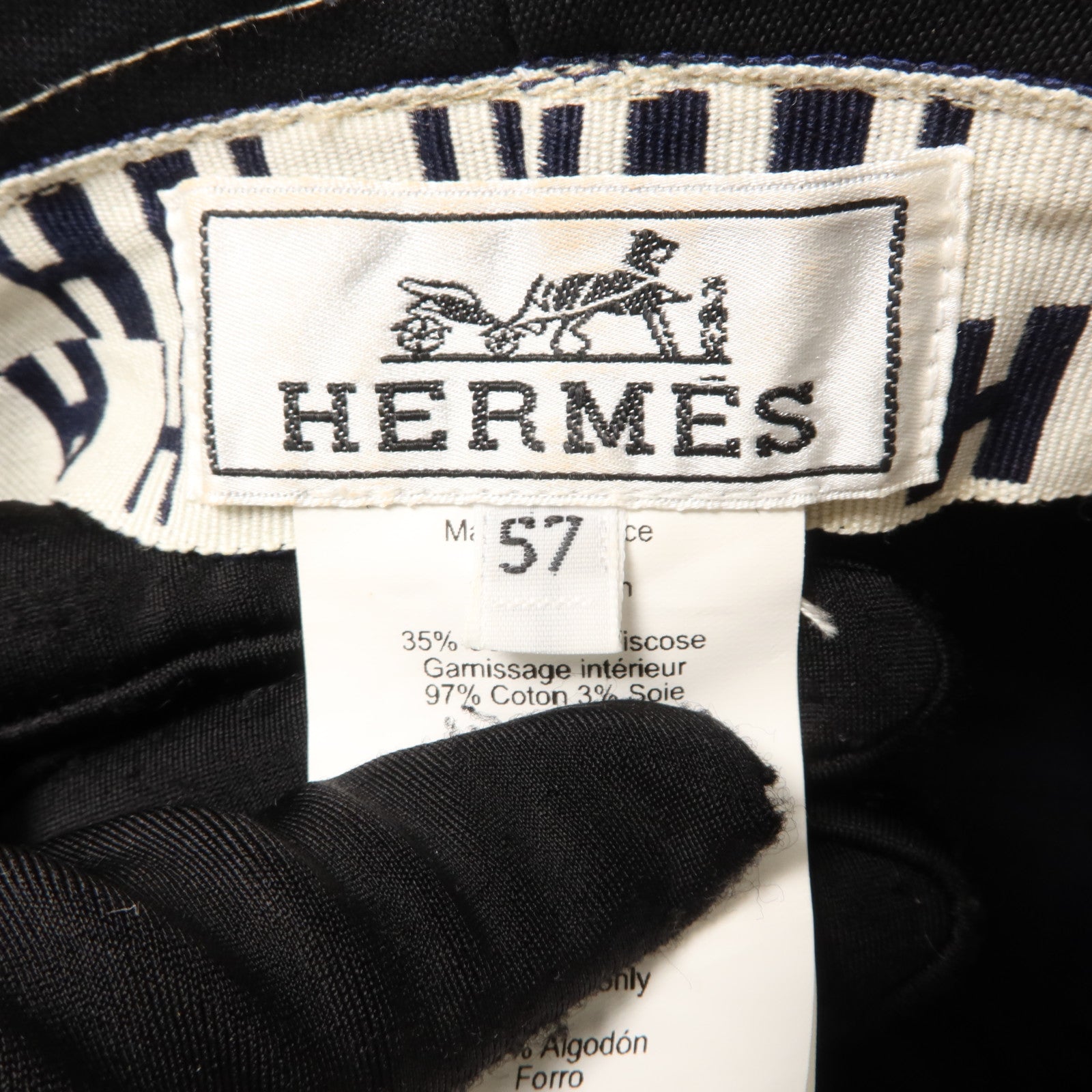 HERMES 棉質Bucket Hat帽子