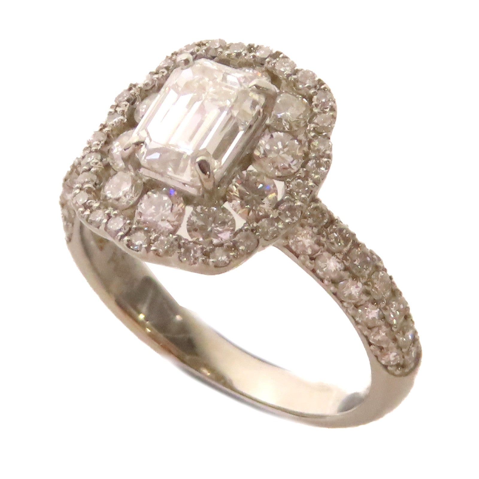 JEWELRY PT900鉑金/1.020ct鑽石/1.14ct鑽石Diamond Ring戒指US#5.5