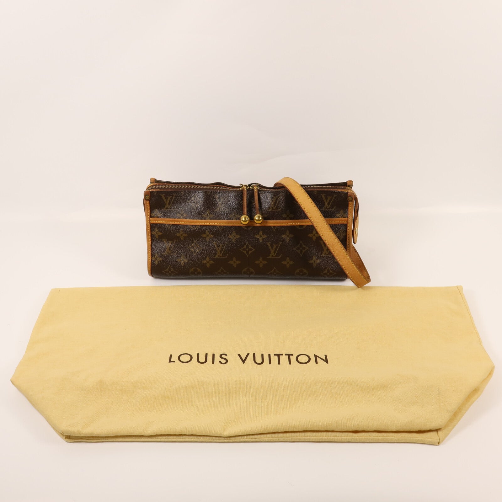 LOUIS VUITTON Monogram Popincourt Long金扣肩背袋