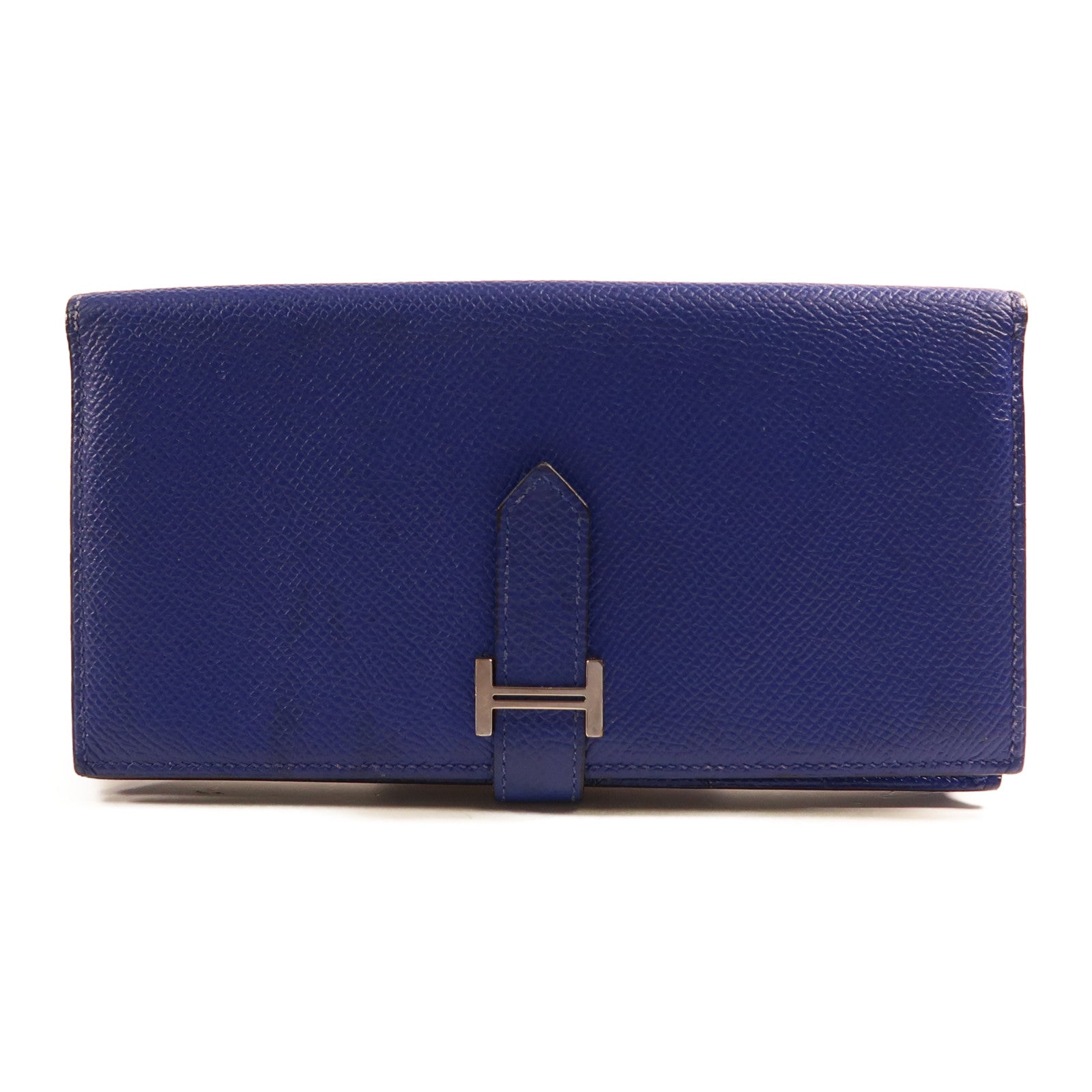 HERMES 【激減優惠】Epsom皮革Bearn Long Wallet銀扣長錢包