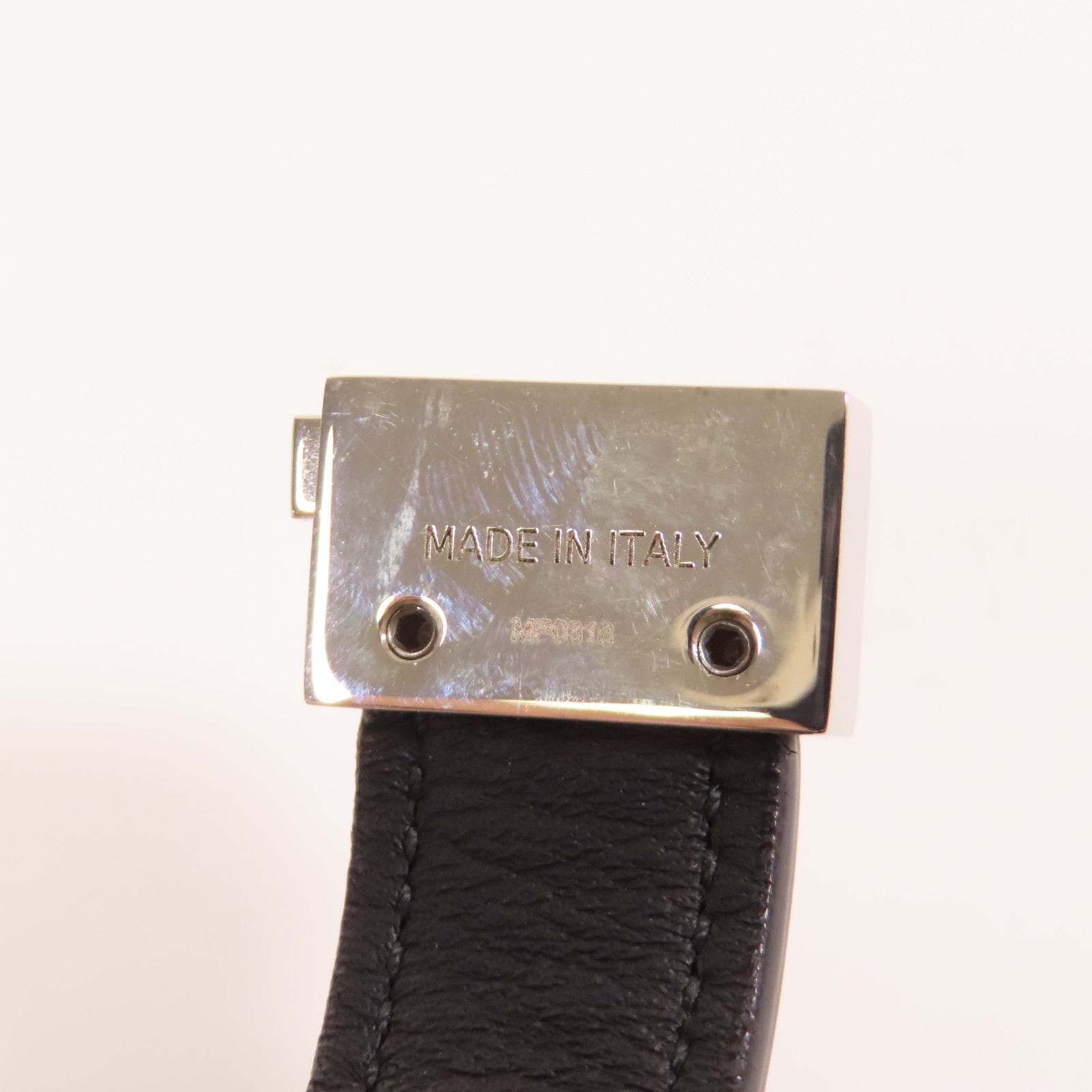 FENDI 【激減優惠】牛皮皮革Bracelet/Bangle銀扣手鐲黑色