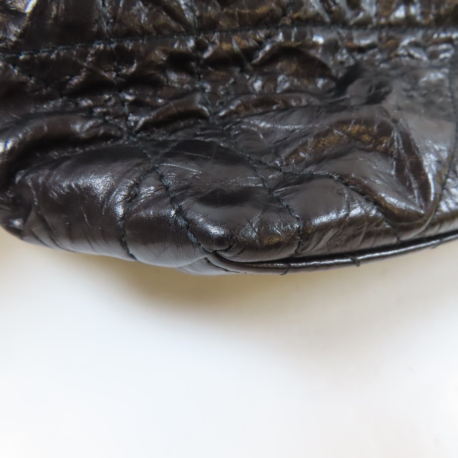 Dior 牛皮皮革Diorstar Hobo Bag金扣肩背袋黑色