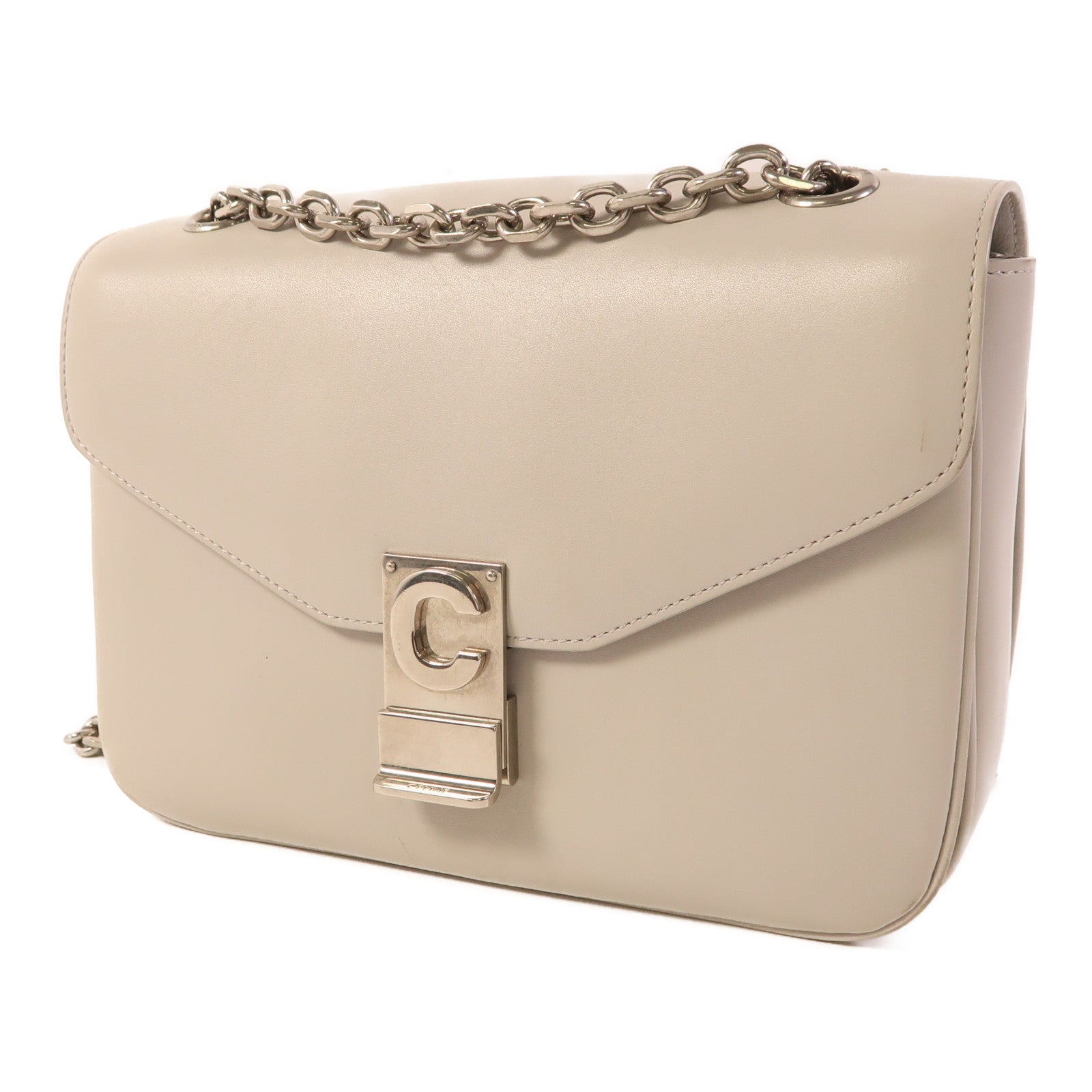 CELINE 牛皮皮革Medium C鏈帶肩背袋