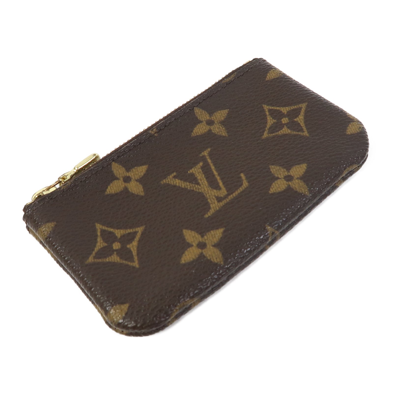 LOUIS VUITTON Monogram Card Case金扣零錢包啡色