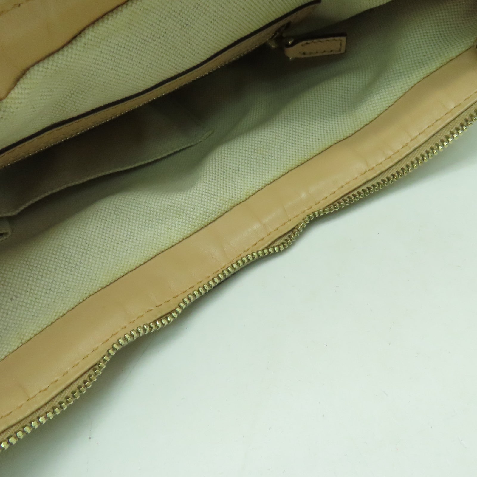 GUCCI 【激減優惠】帆布Shoulder Bag金扣肩背袋米色