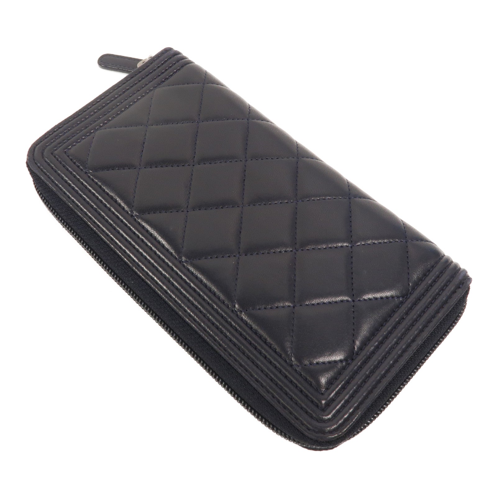 CHANEL 羊皮皮革Boy Long Wallet長錢包
