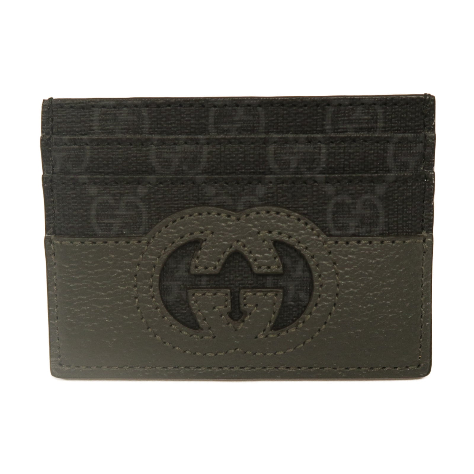 GUCCI 【激減優惠】帆布/皮革Card Case卡片套黑色