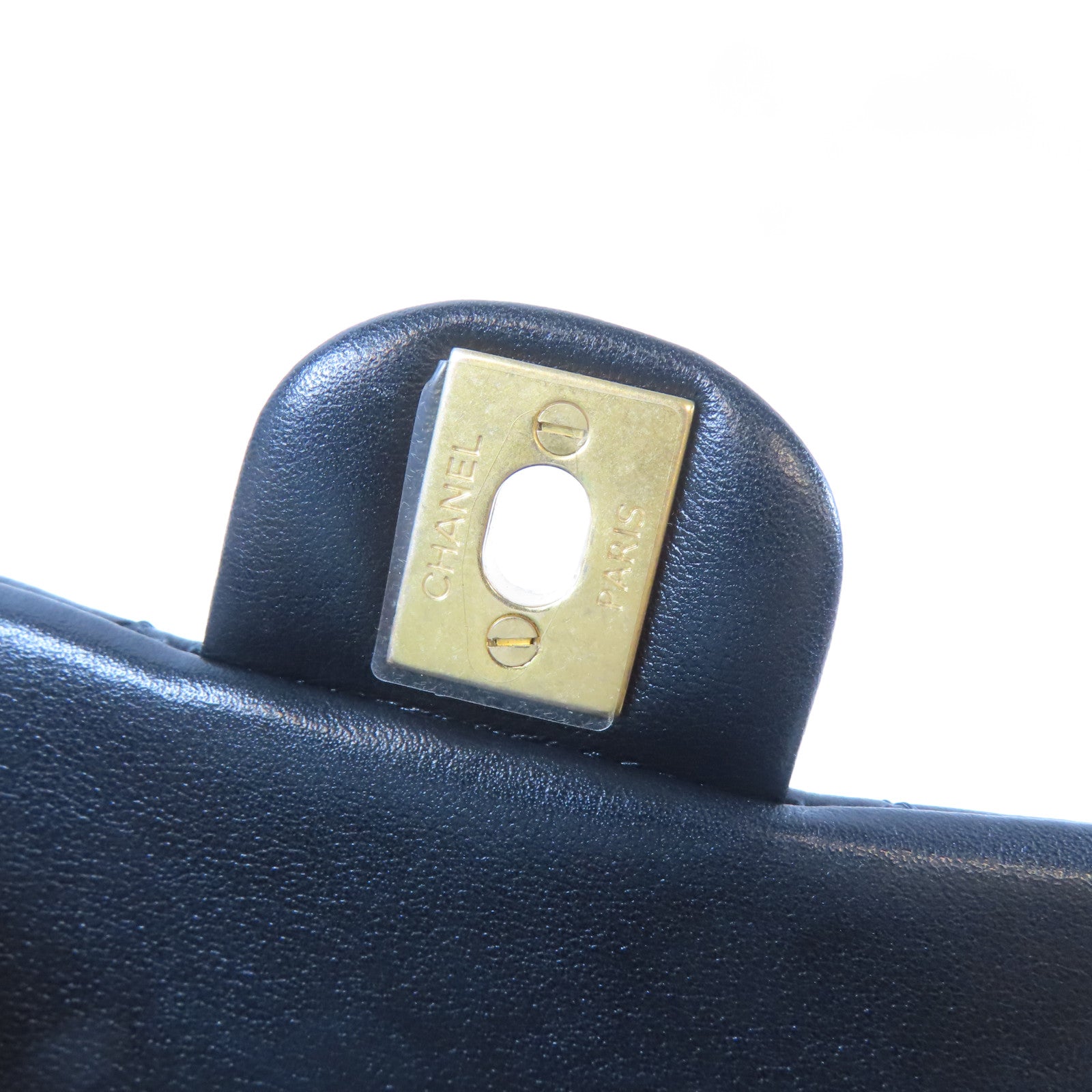 CHANEL 【激減優惠】斜紋軟呢/菱格牛皮皮革Chain Shoulder金扣手挽肩背兩用袋黑色