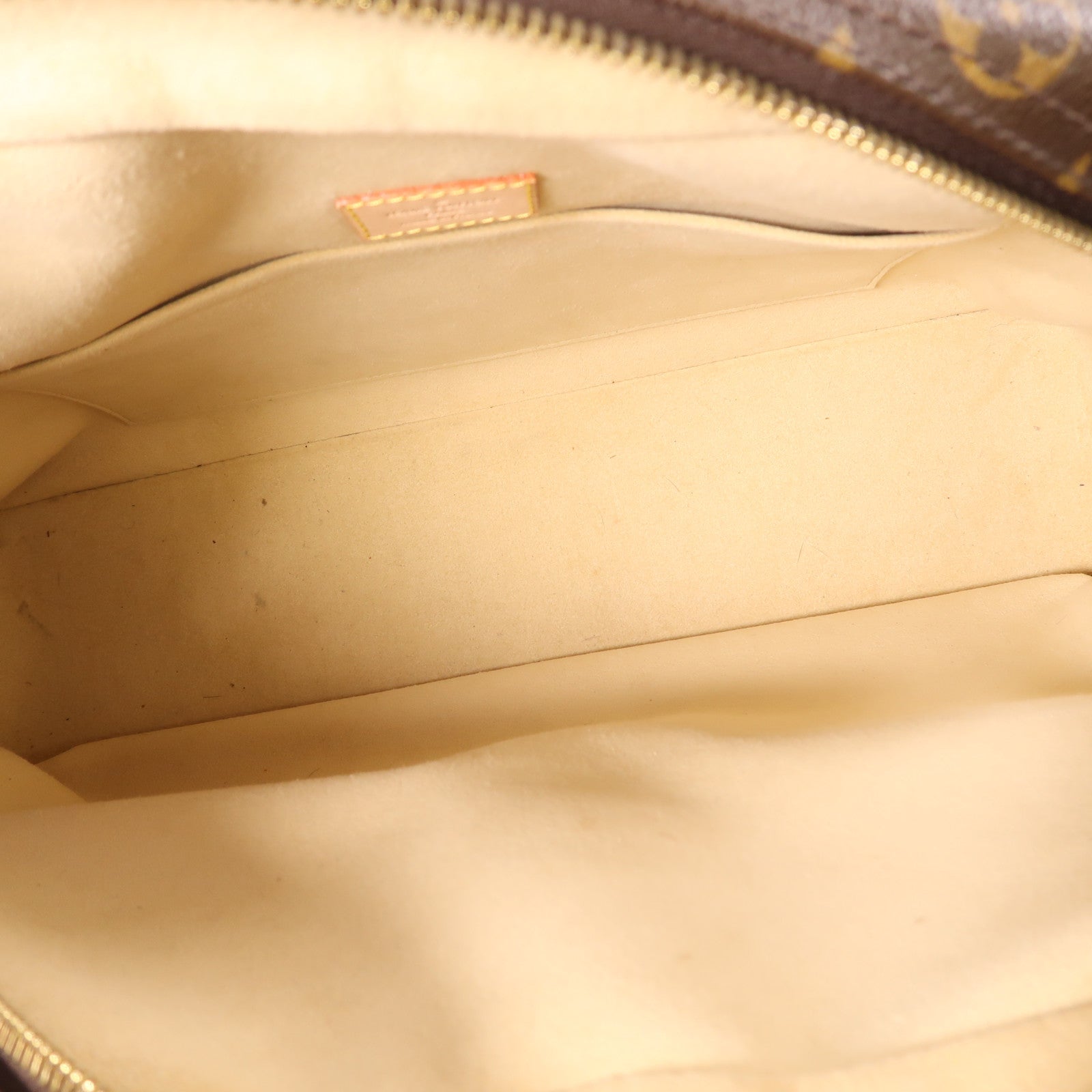 LOUIS VUITTON Monogram Manhattan GM金扣手挽袋棕色