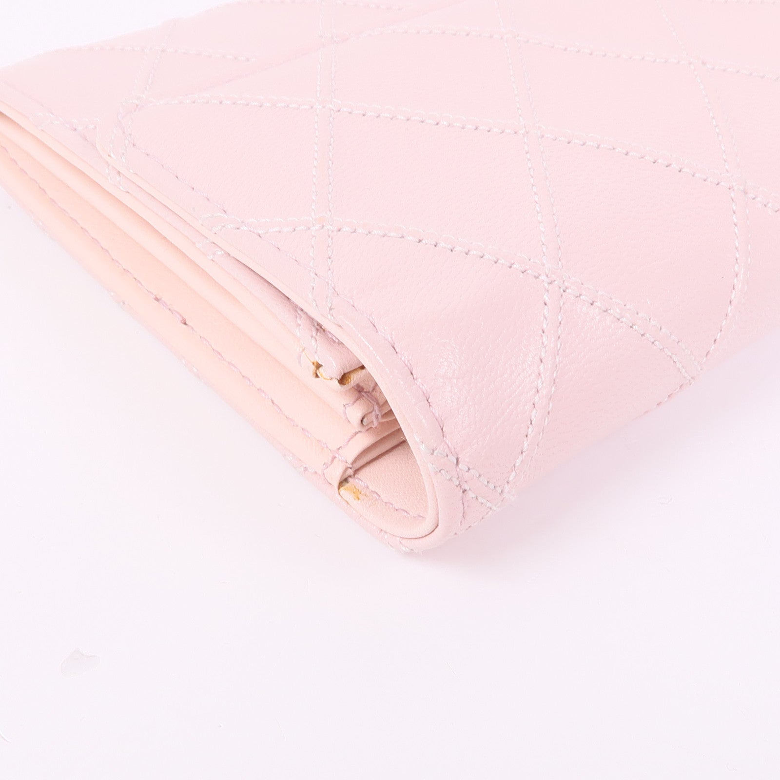 CHANEL 牛皮皮革Long Wallet銀扣長錢包