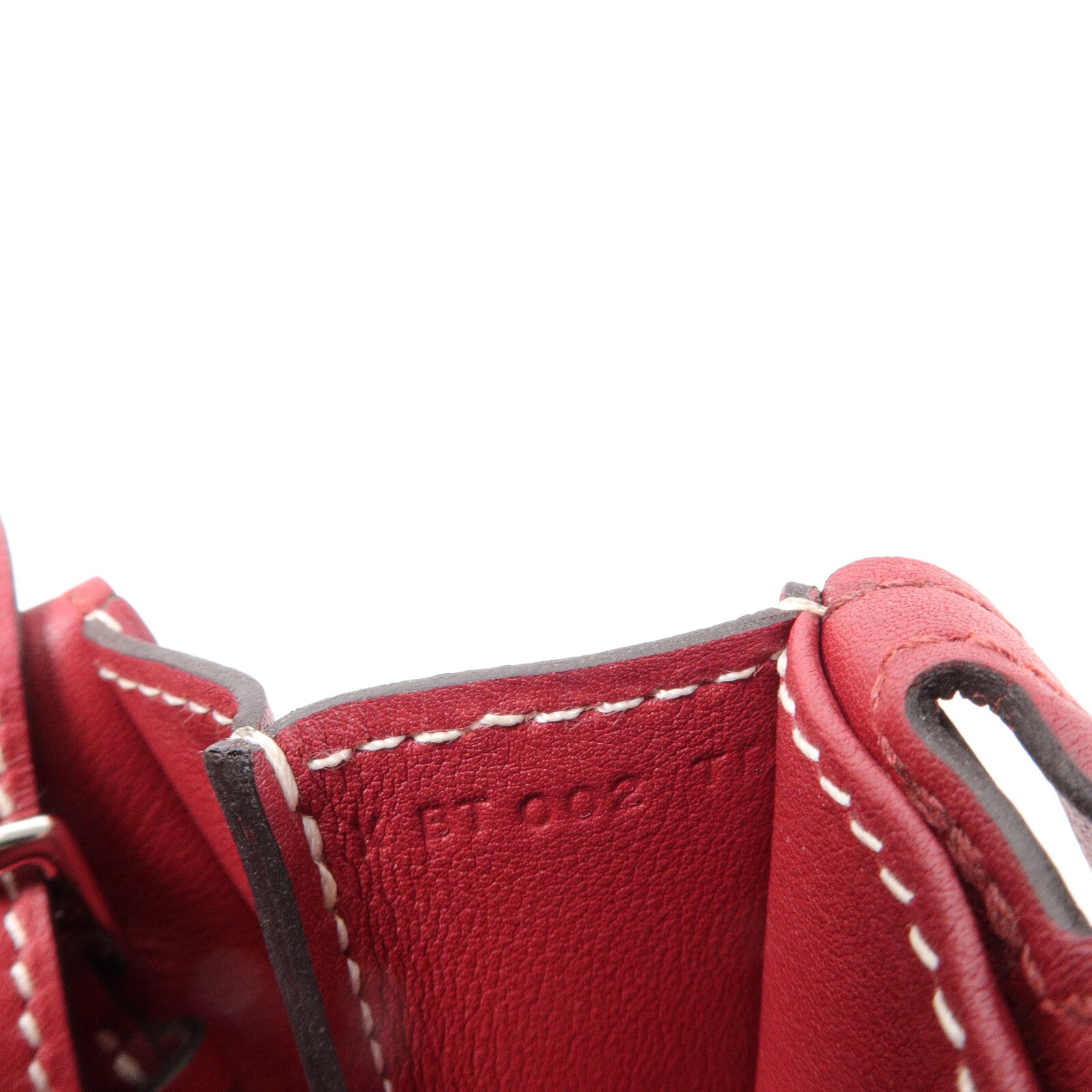 HERMES Swift皮革Mini Halzan手挽肩背兩用袋Rouge Grenat