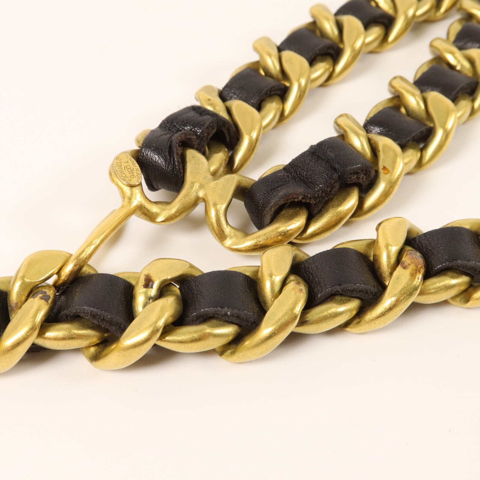 CHANEL 羊皮皮革/金屬Vintage Chain Belt腰帶
