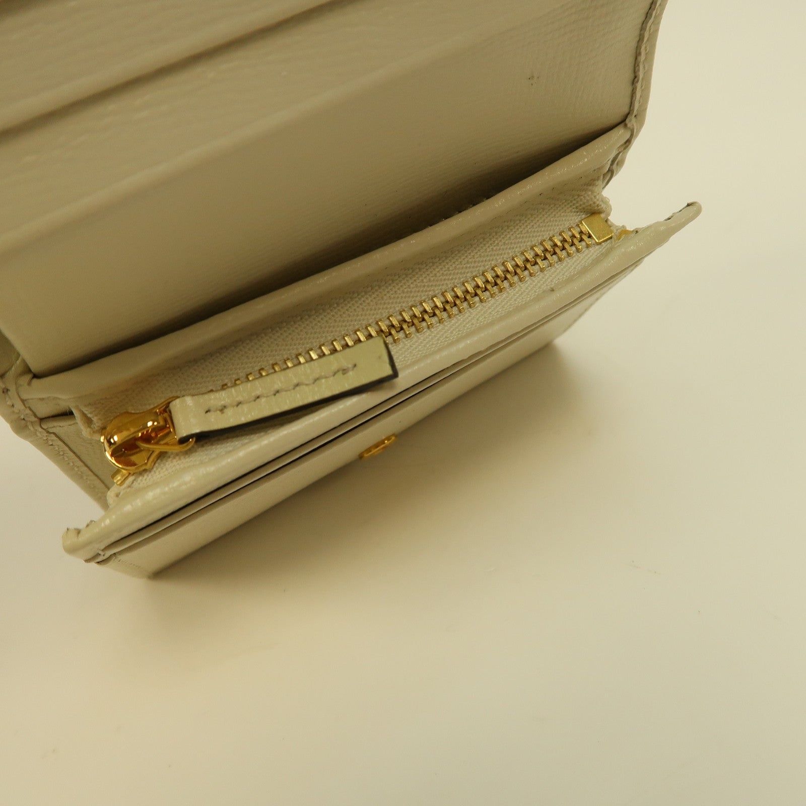 GUCCI 塗層帆布/牛皮皮革Gucci Horsebit金扣卡片套米色