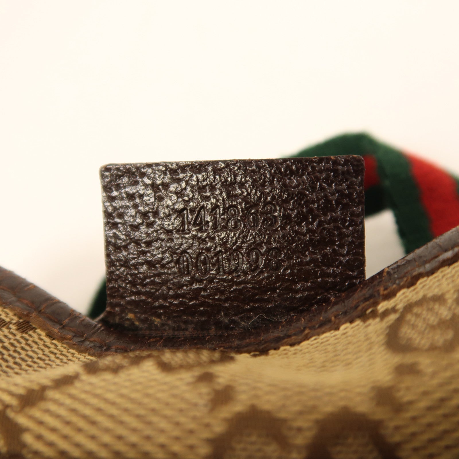 GUCCI 帆布Shoulder Bag銀扣肩背袋啡色