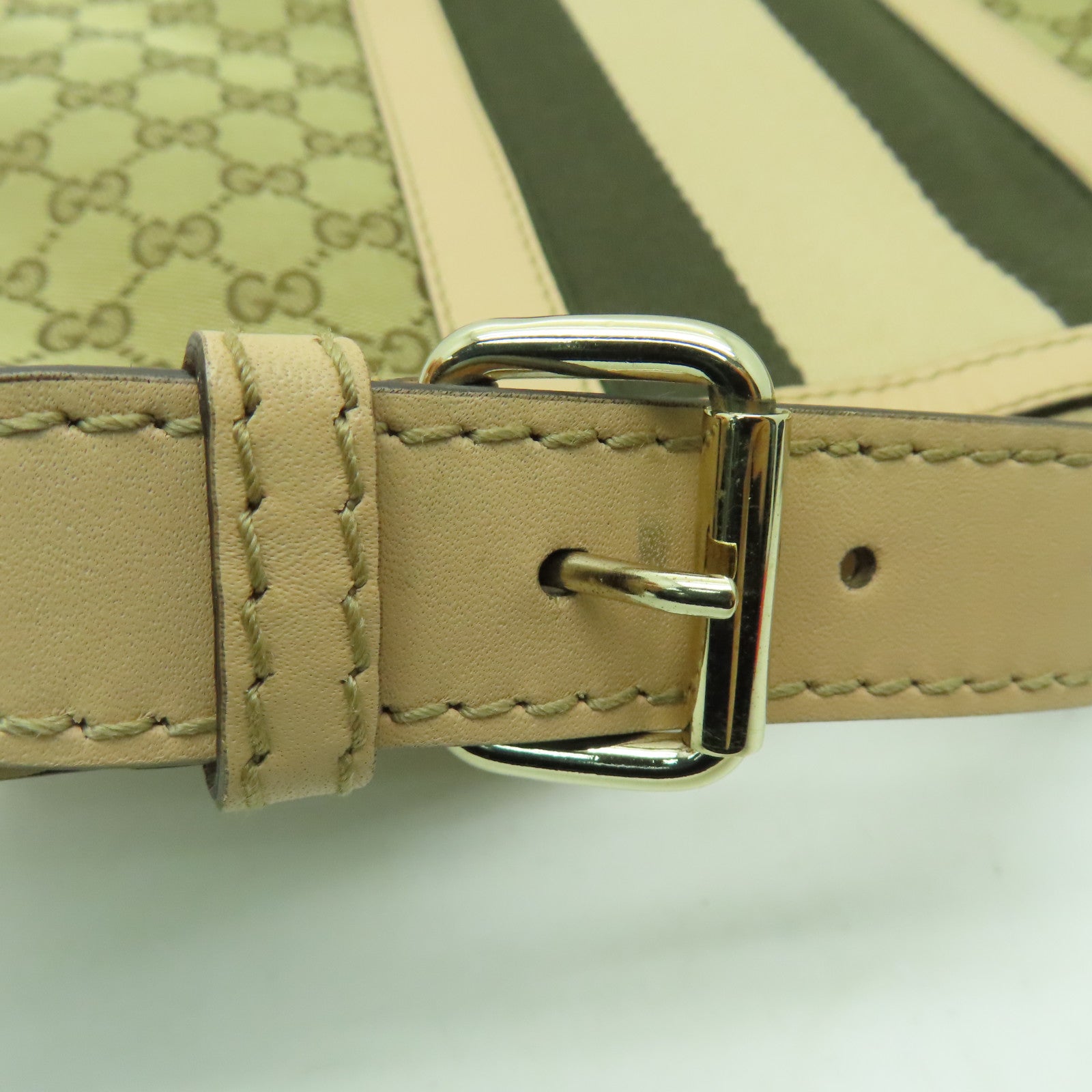 GUCCI 【激減優惠】帆布Shoulder Bag金扣肩背袋米色