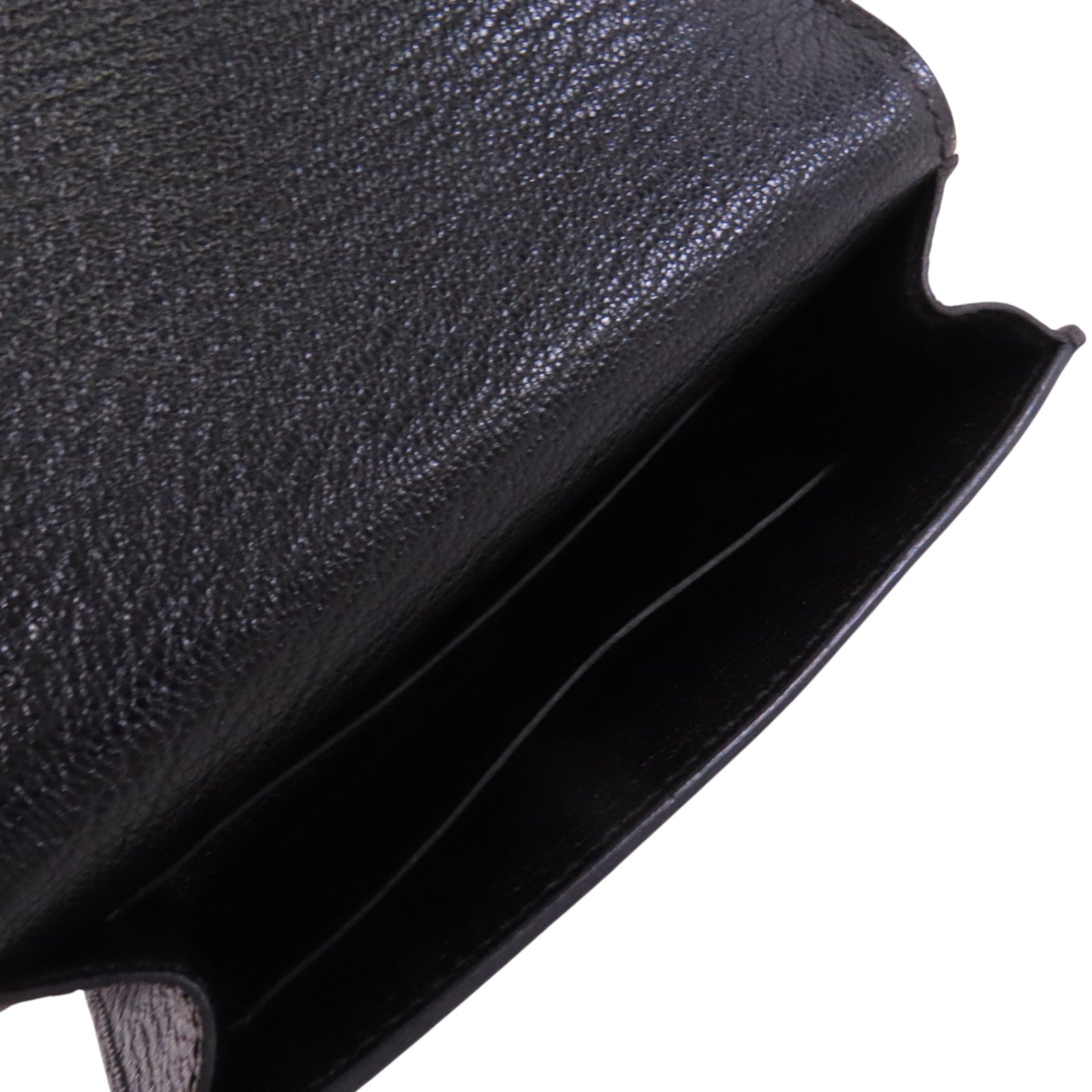 HERMES Chevre皮革Roulis Slim金扣短錢包