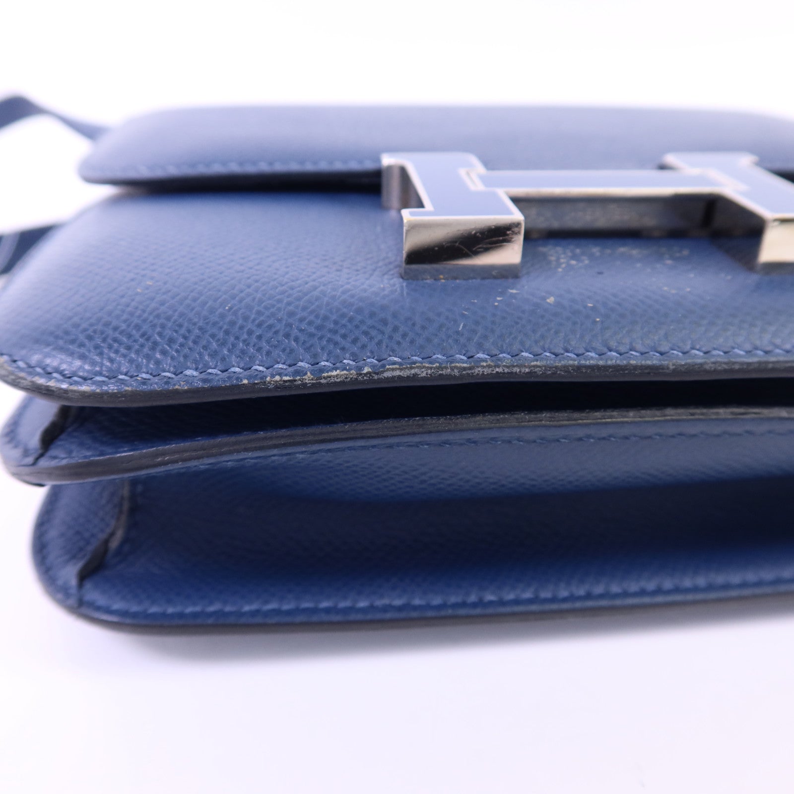HERMES Epsom皮革Constance Mini銀扣肩背袋
