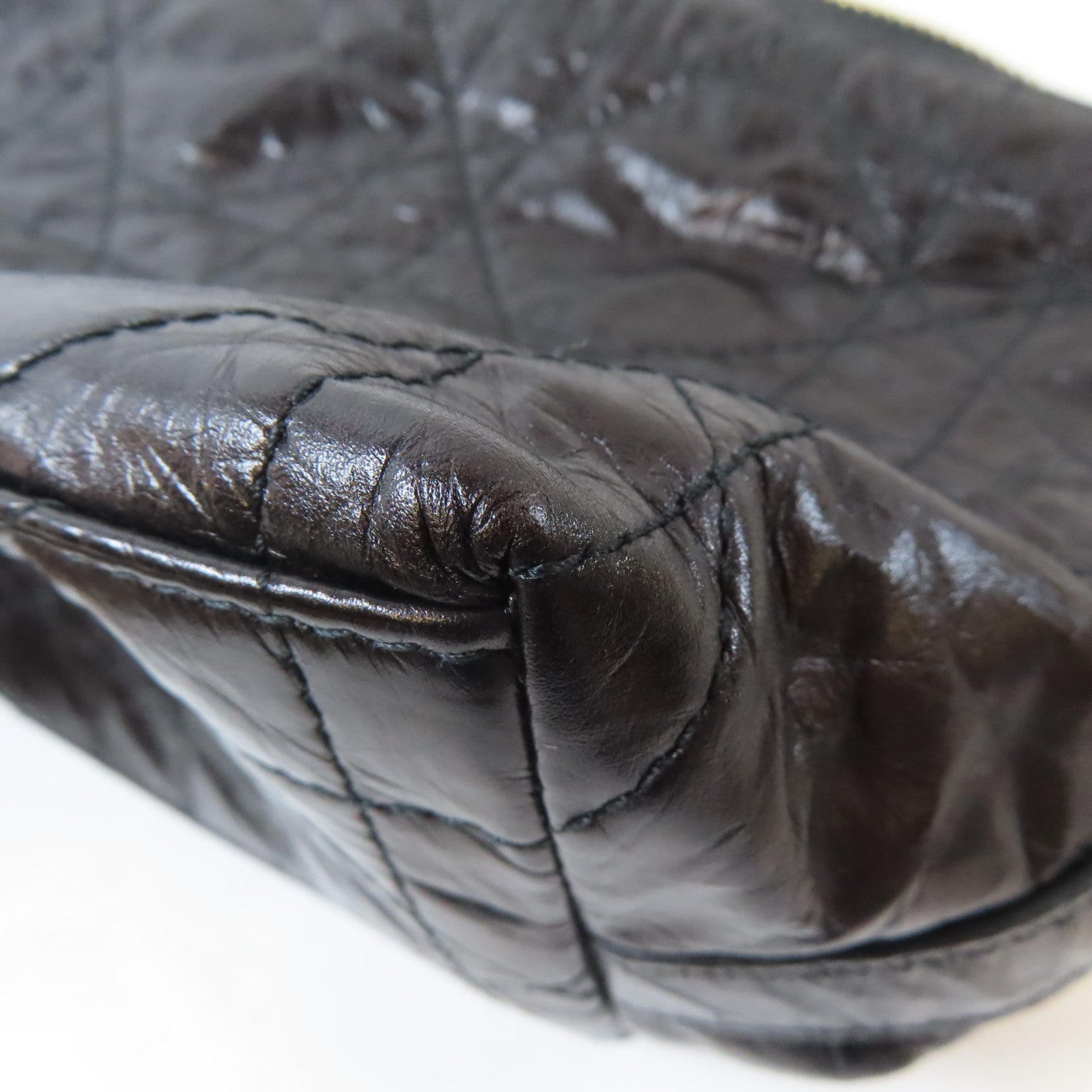 Dior 牛皮皮革Diorstar Hobo Bag金扣肩背袋黑色