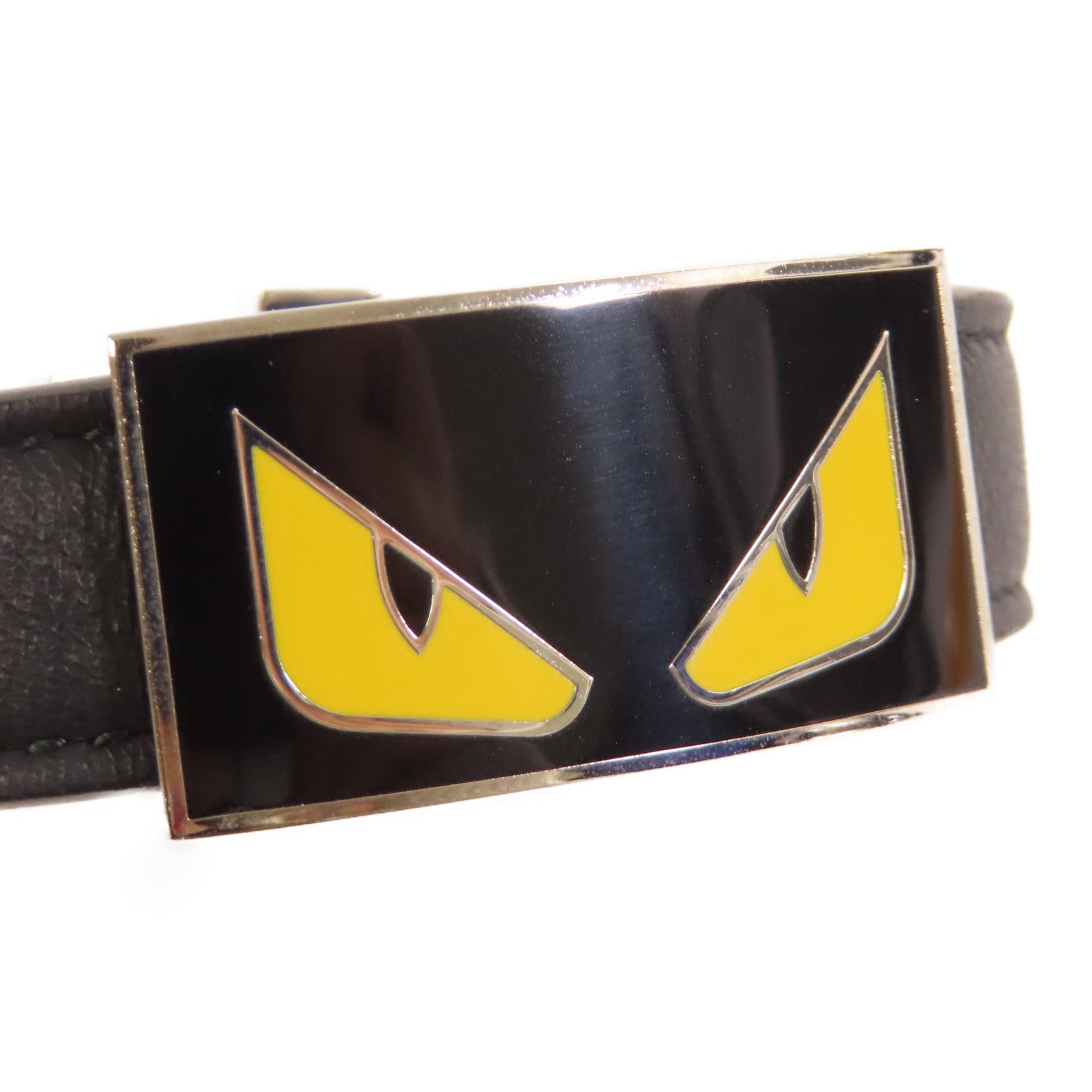 FENDI 【激減優惠】牛皮皮革Bracelet/Bangle銀扣手鐲黑色