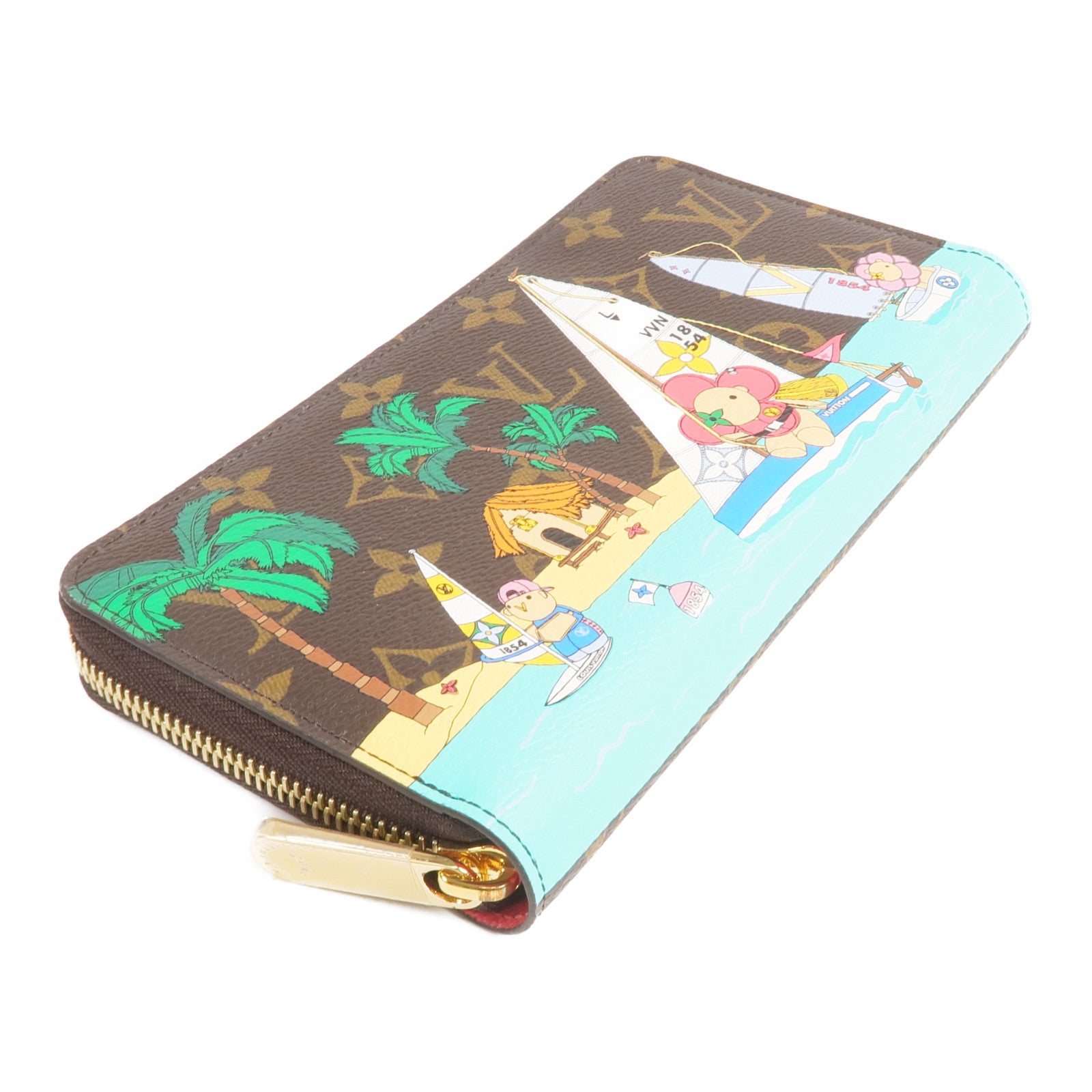 LOUIS VUITTON Monogram Vivienne Holiday Zippy Wallet金扣長錢包
