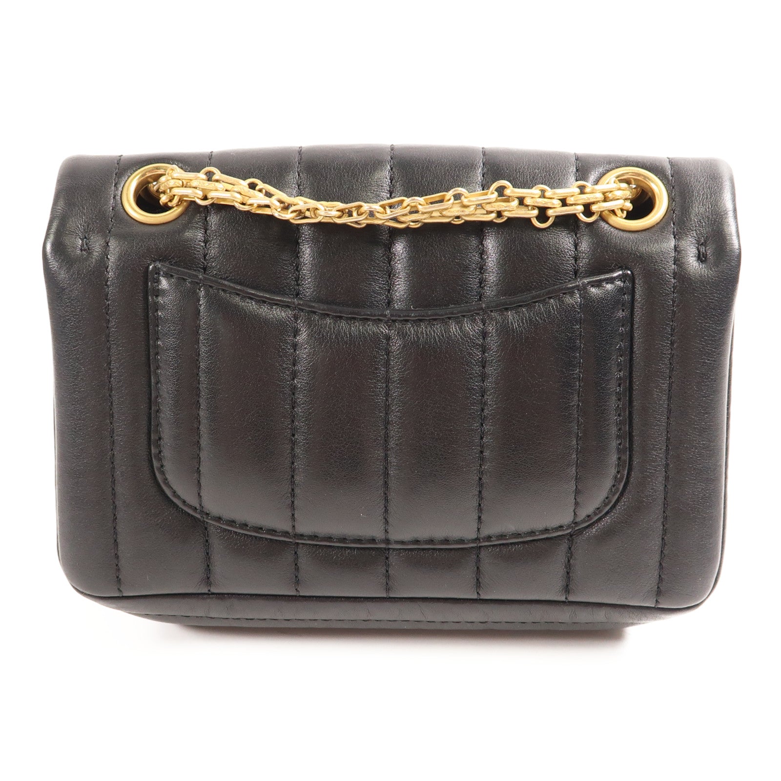 CHANEL 牛皮皮革2.55 Mini金扣鏈帶肩背袋