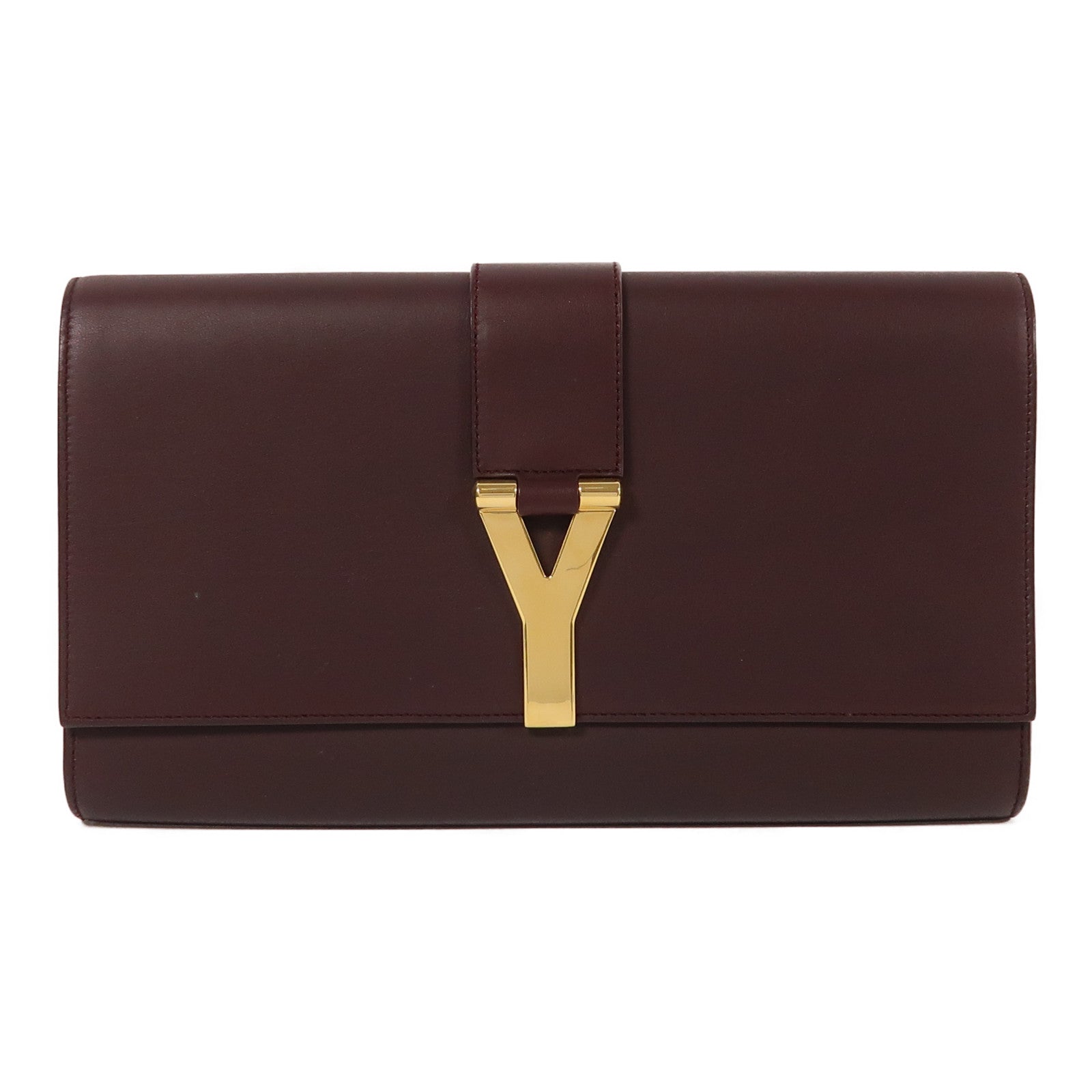 SAINT LAURENT 牛皮皮革Pouch金扣手拿包