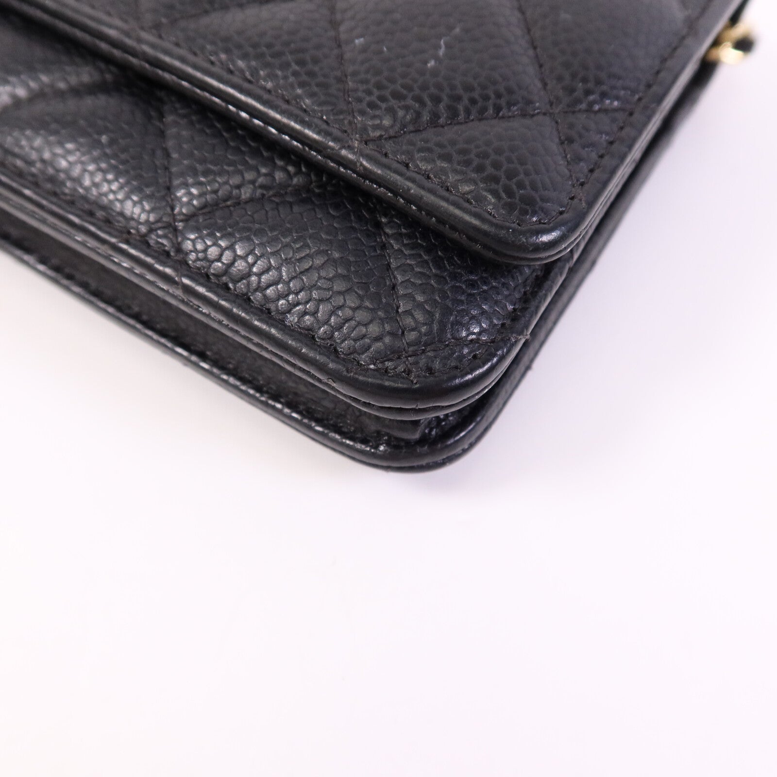 CHANEL 牛皮皮革WOC Wallet On Chain金扣鏈帶肩背袋