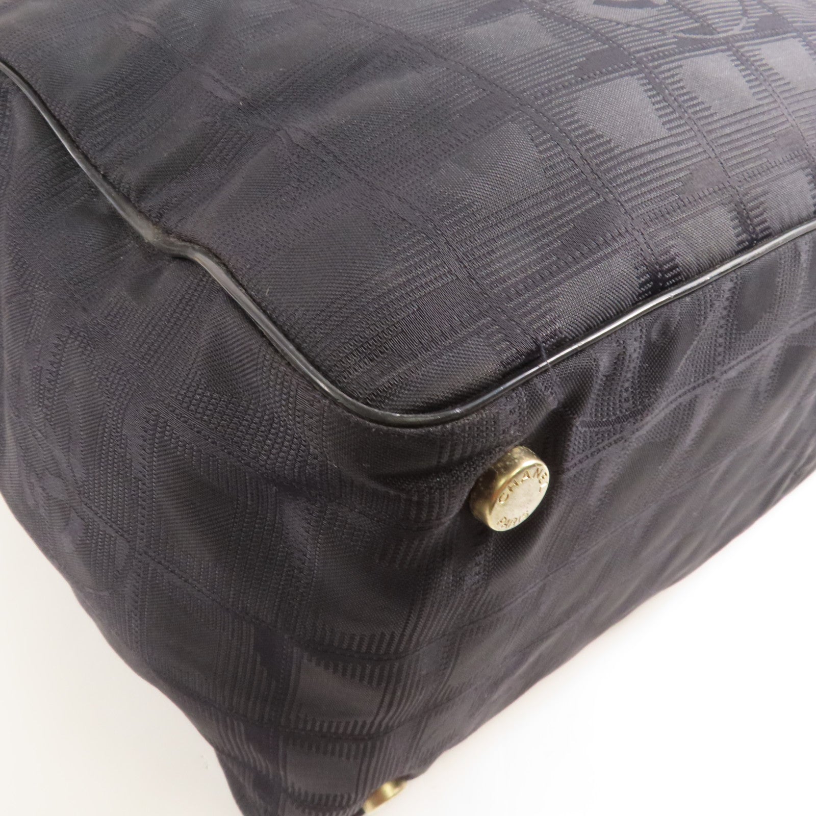 CHANEL 尼龍New Travel Line Tote金扣肩背袋/手挽袋