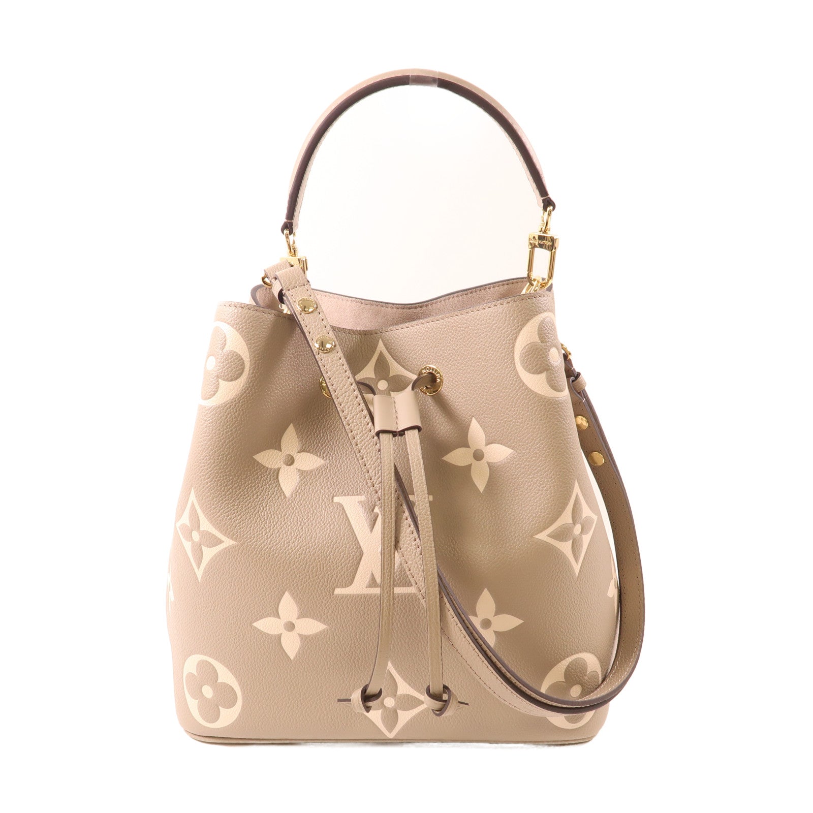 LOUIS VUITTON Monogram Empreinte Neo Noe MM金扣手挽肩背兩用袋