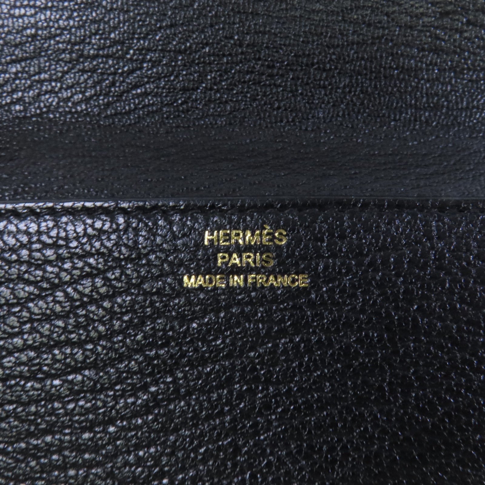 HERMES Chevre皮革Roulis Slim金扣短錢包
