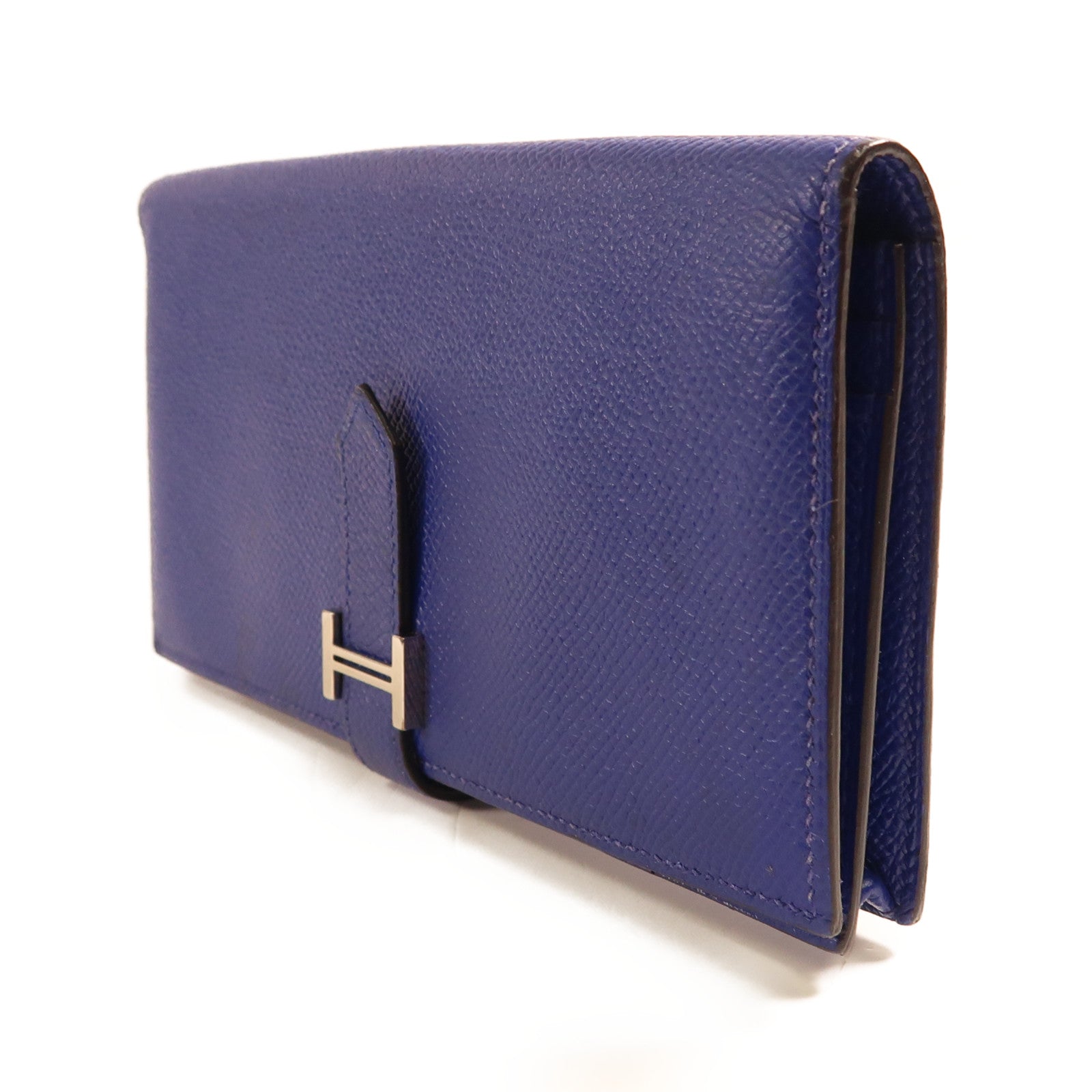 HERMES 【激減優惠】Epsom皮革Bearn Long Wallet銀扣長錢包