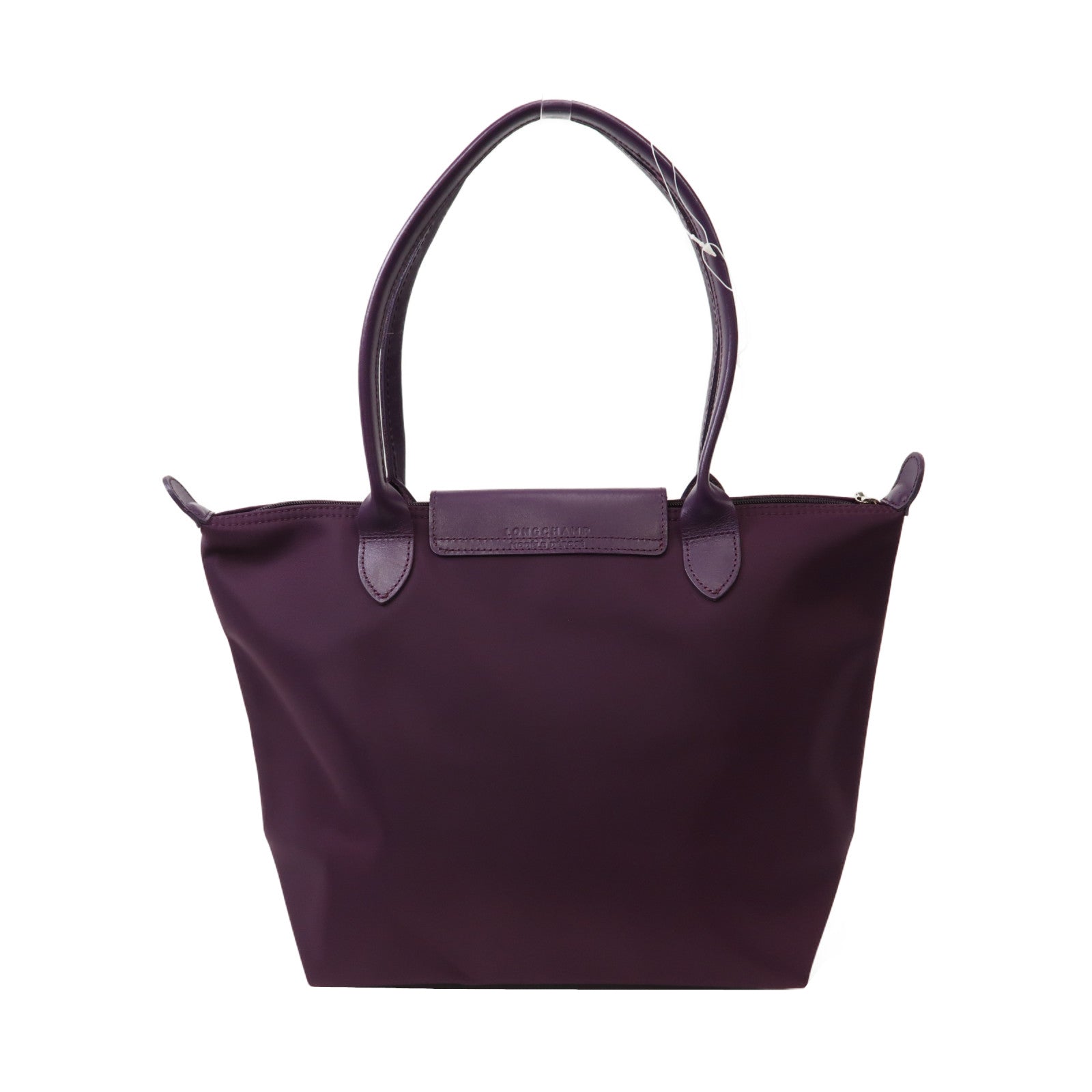 Longchamp 帆布Tote Bag銀扣手挽袋紫色