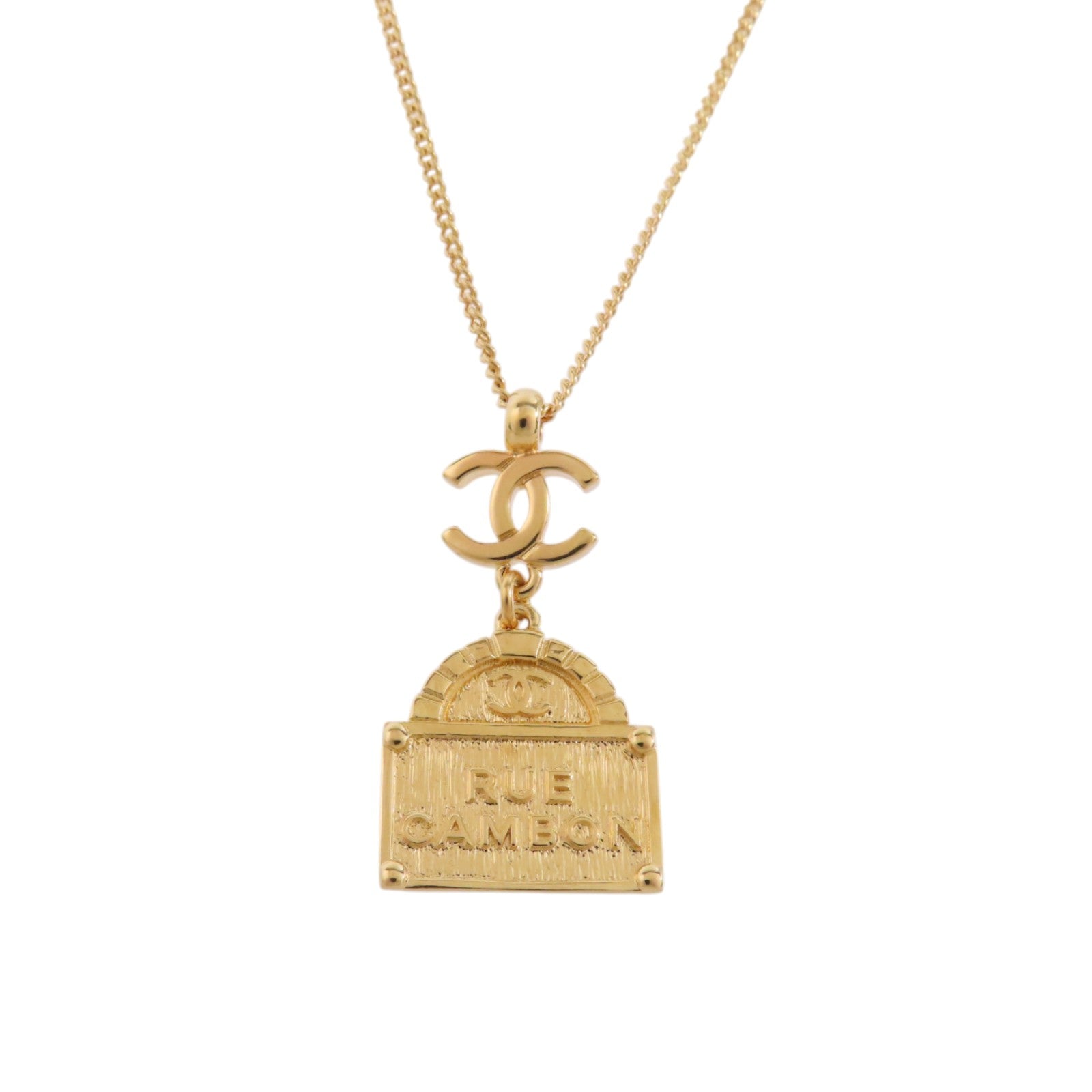 CHANEL CC GHW Necklace B22A Metal