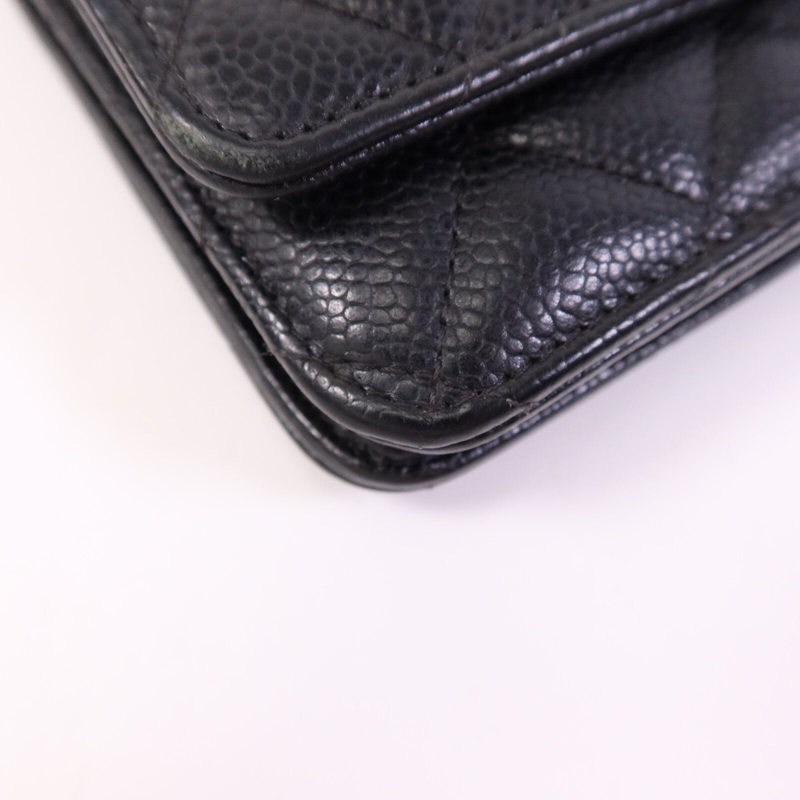 CHANEL 牛皮皮革WOC Wallet On Chain金扣鏈帶肩背袋