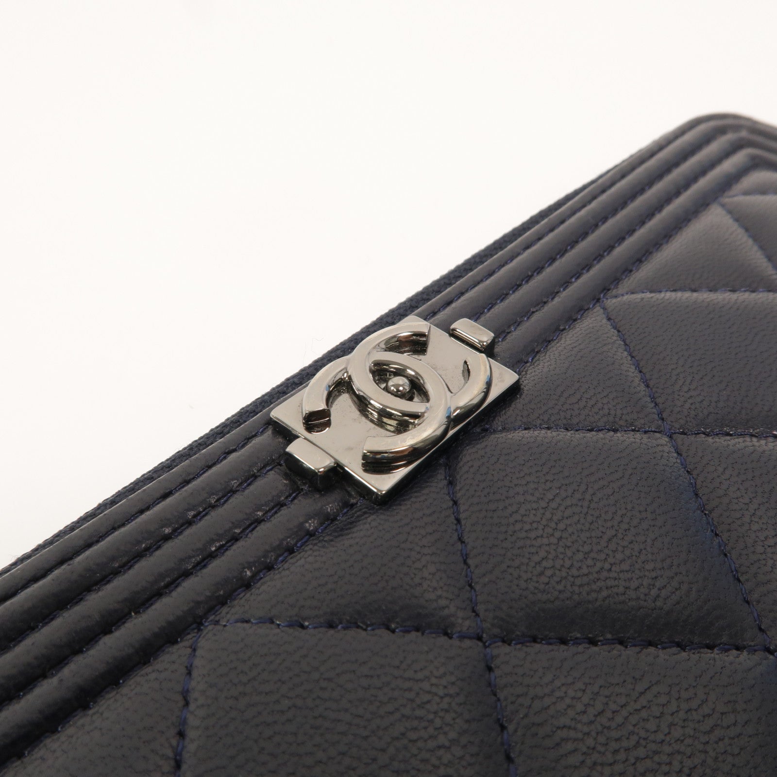 CHANEL 羊皮皮革Boy Long Wallet長錢包