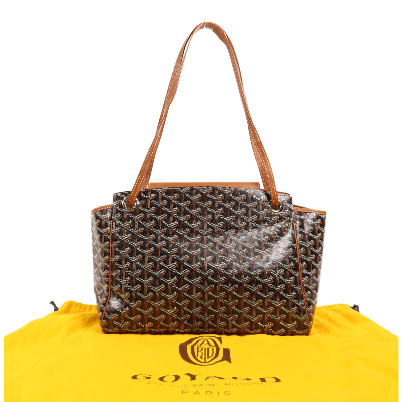 GOYARD 塗層帆布Rouette PM銀扣肩背袋