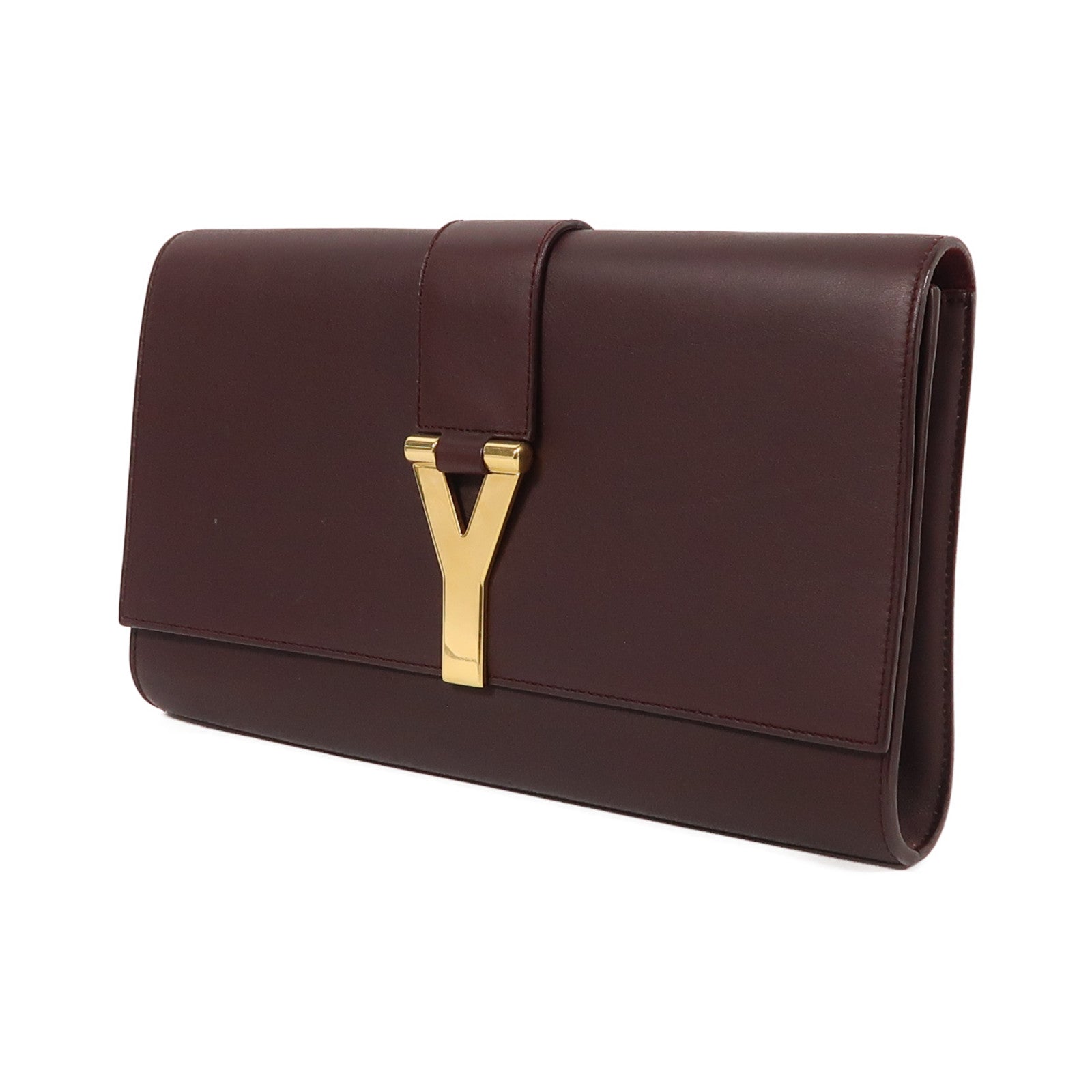 SAINT LAURENT 牛皮皮革Pouch金扣手拿包