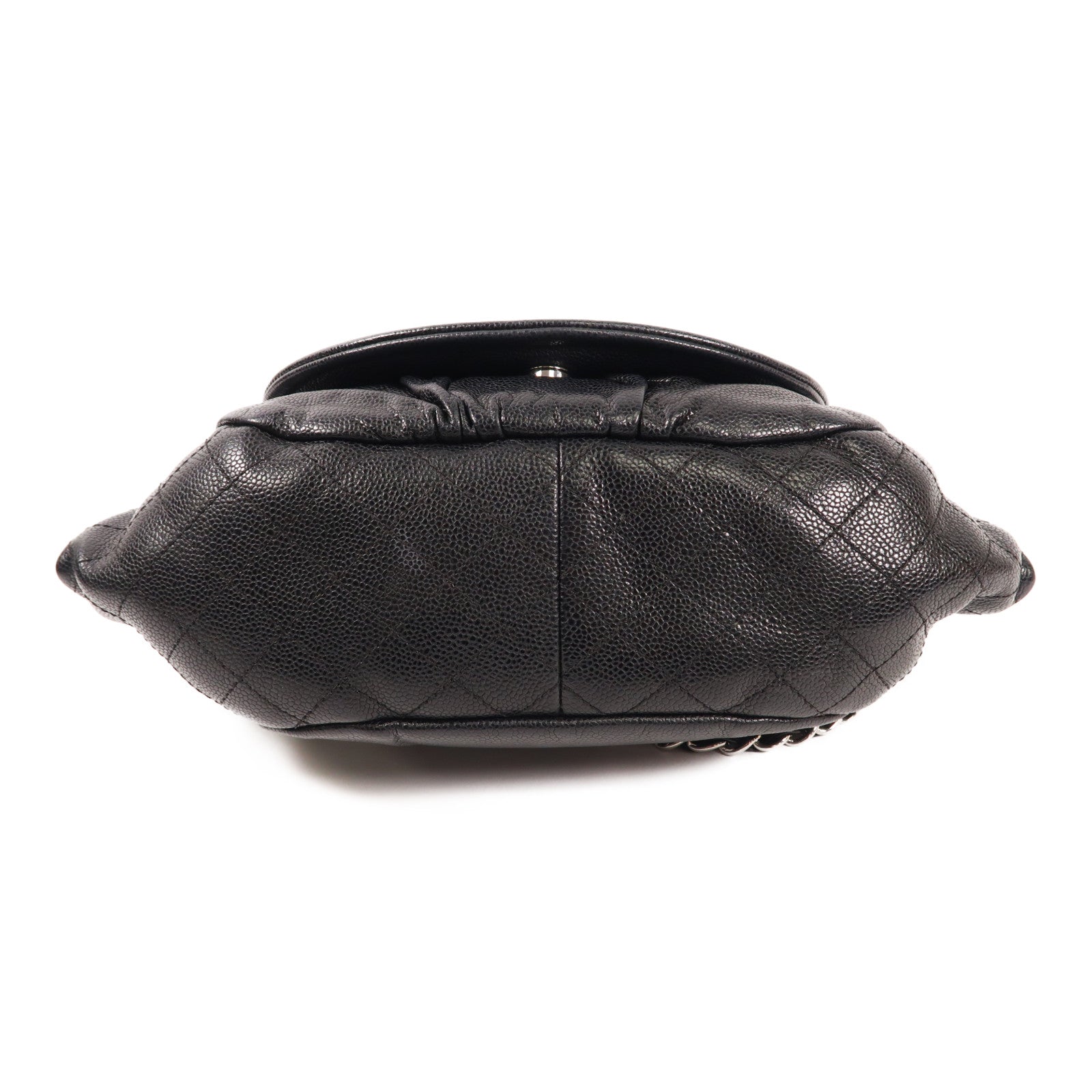 CHANEL 牛皮皮革Shoulder Bag銀扣鏈帶肩背袋