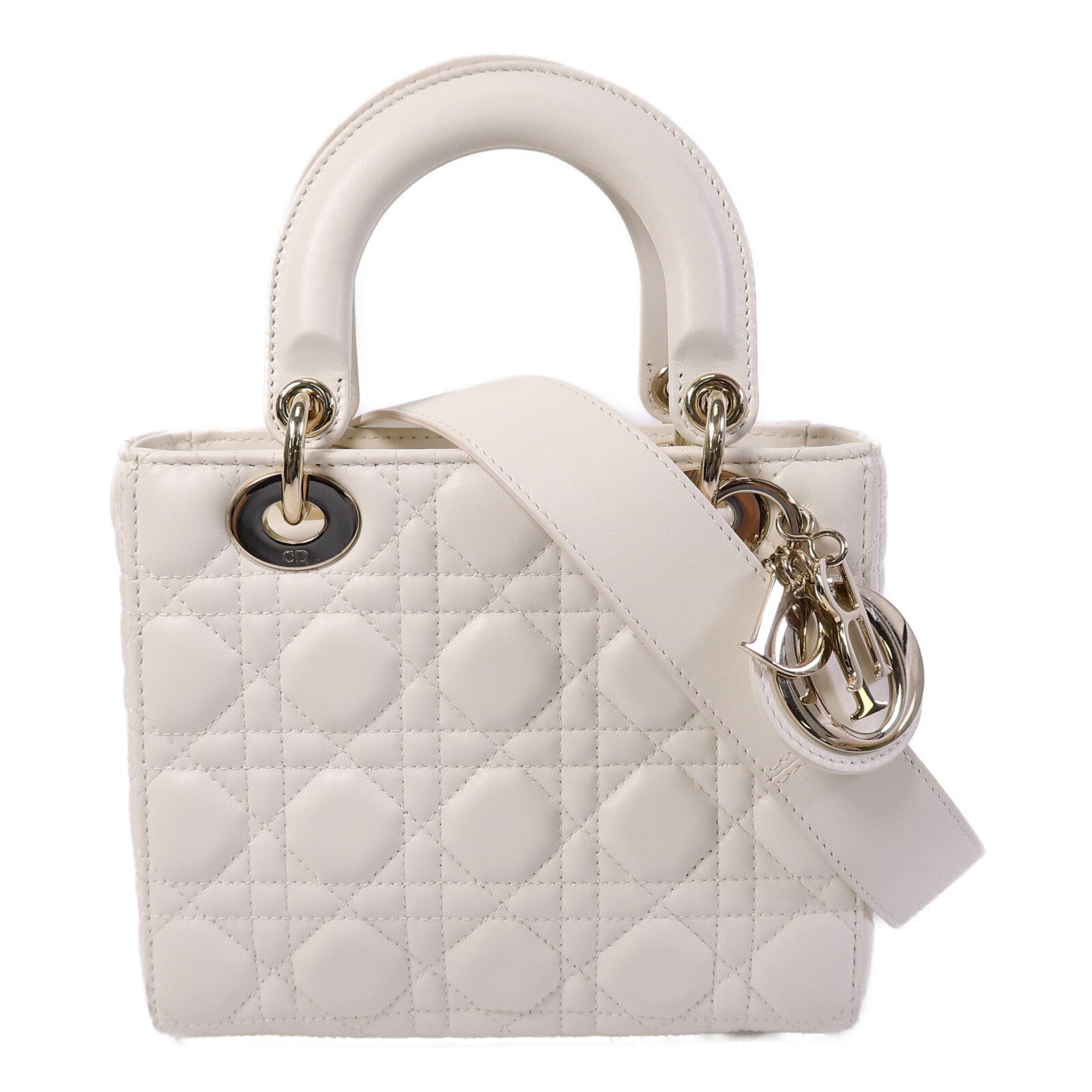 Dior 羊皮皮革Lady Dior Small手挽肩背兩用袋