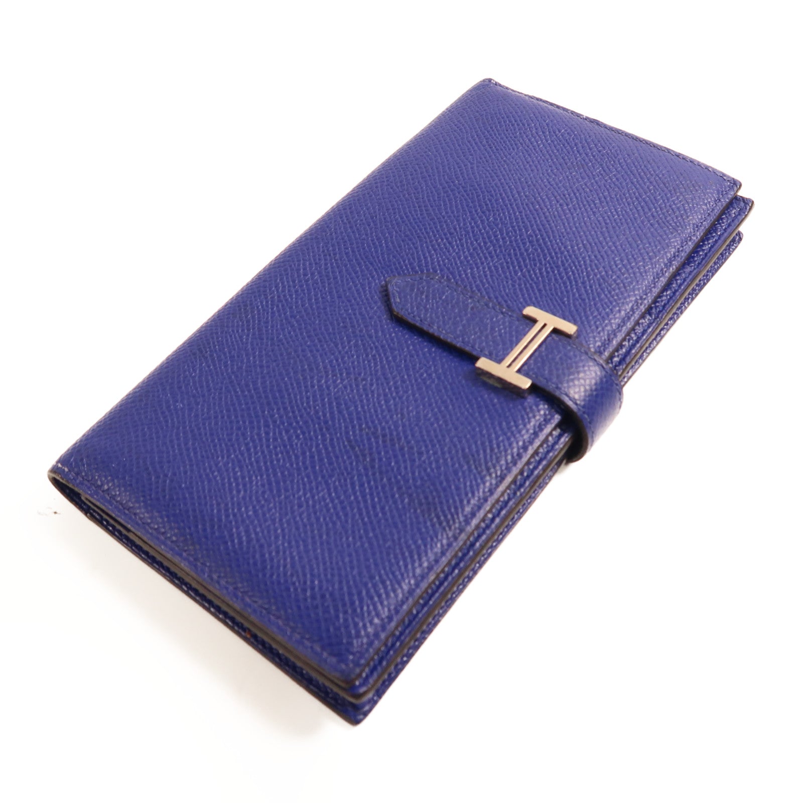 HERMES 【激減優惠】Epsom皮革Bearn Long Wallet銀扣長錢包