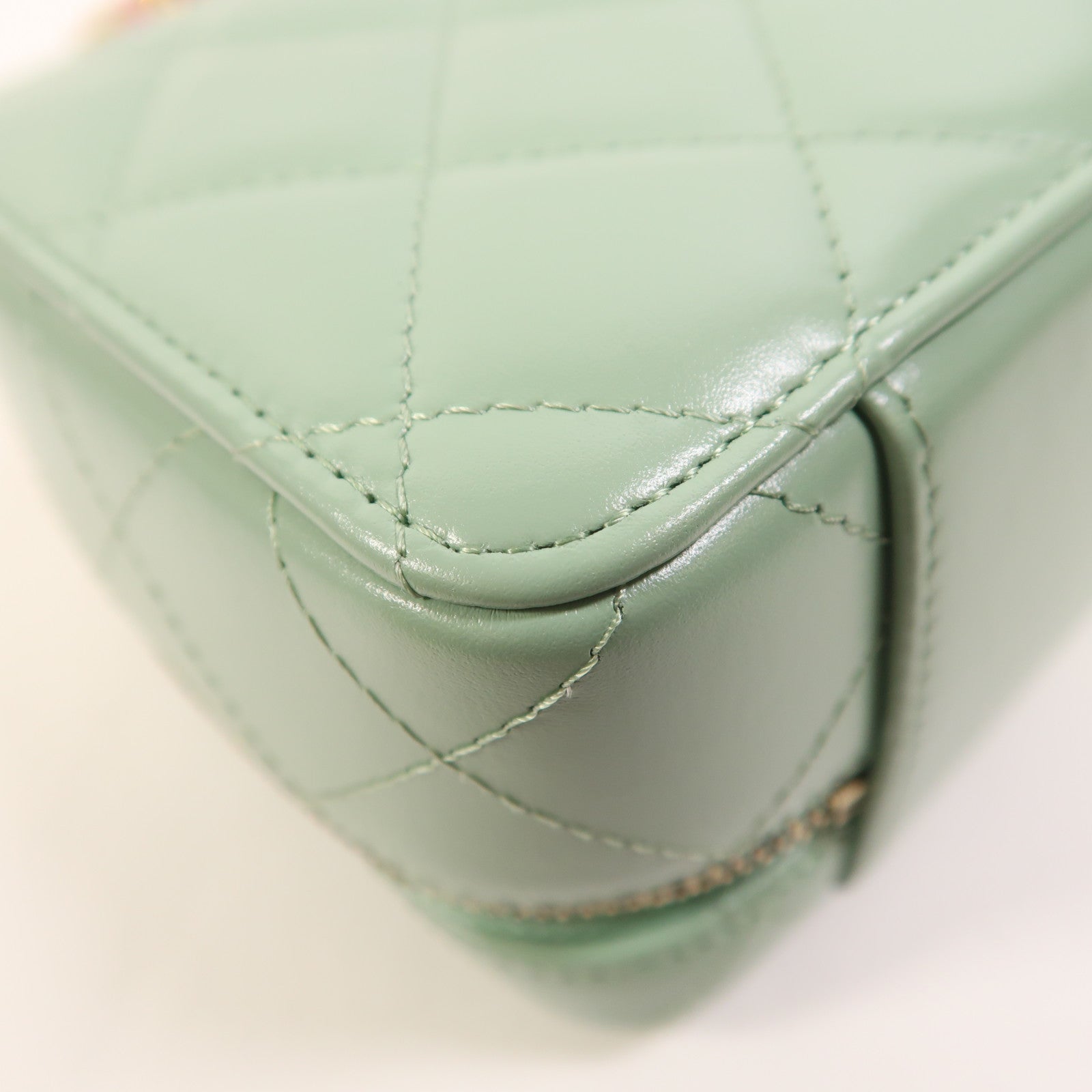 CHANEL 牛皮皮革Vanity Case金扣手挽肩背兩用袋