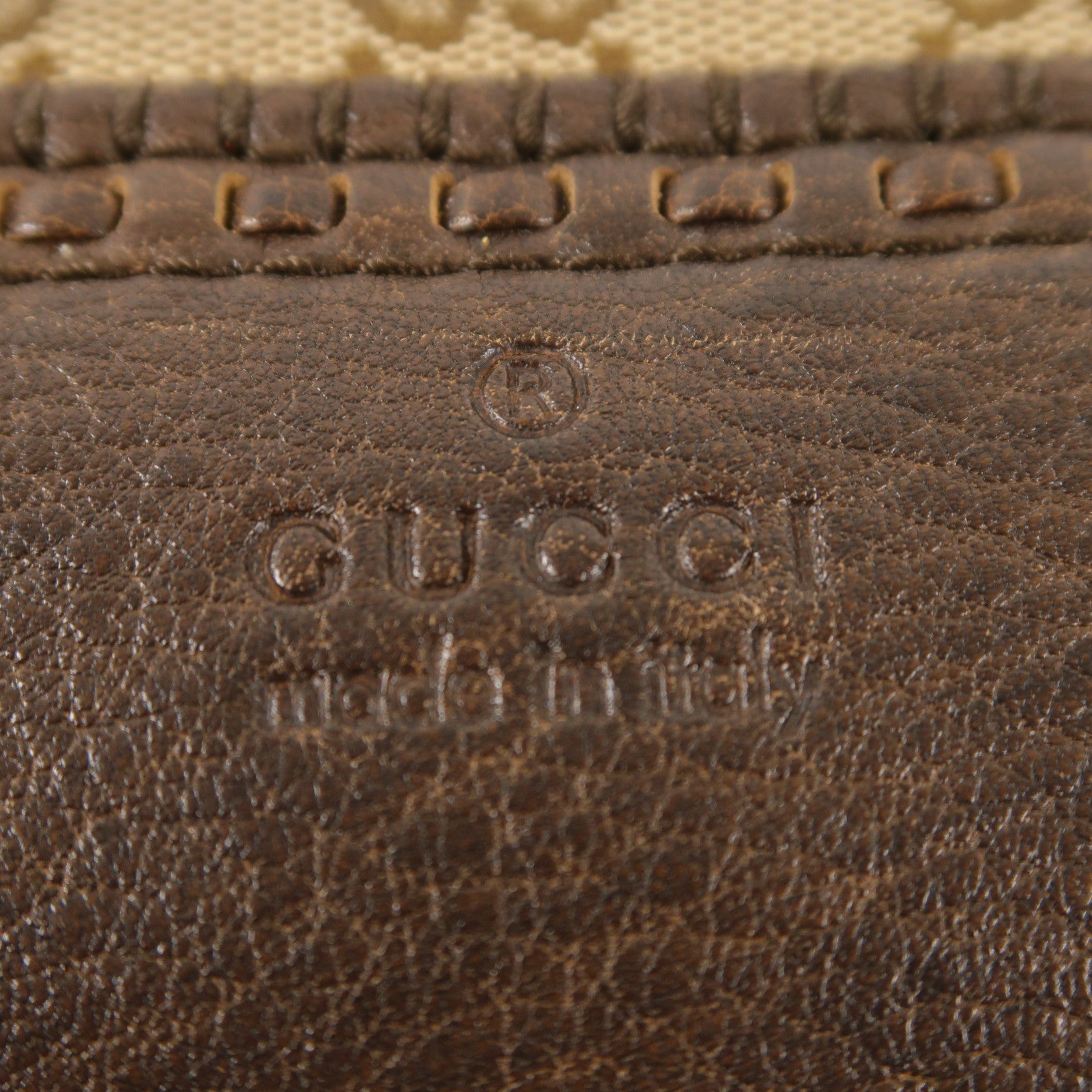 GUCCI GG GHW Banboo Tote Bag Canvas Leather 353125 Brown