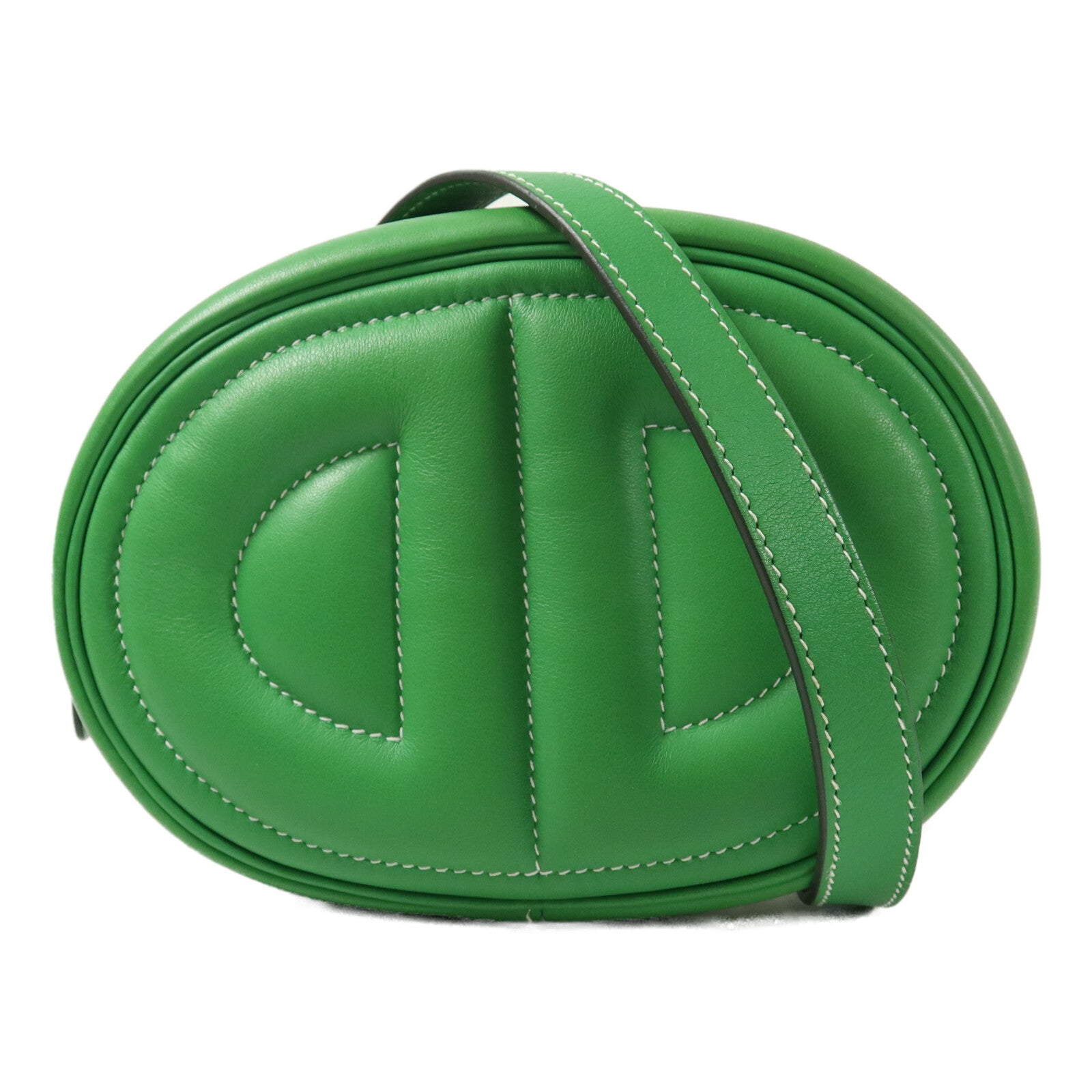 HERMES Swift皮革In The Loop Belt Bag腰包Bamboo/Blue Brume