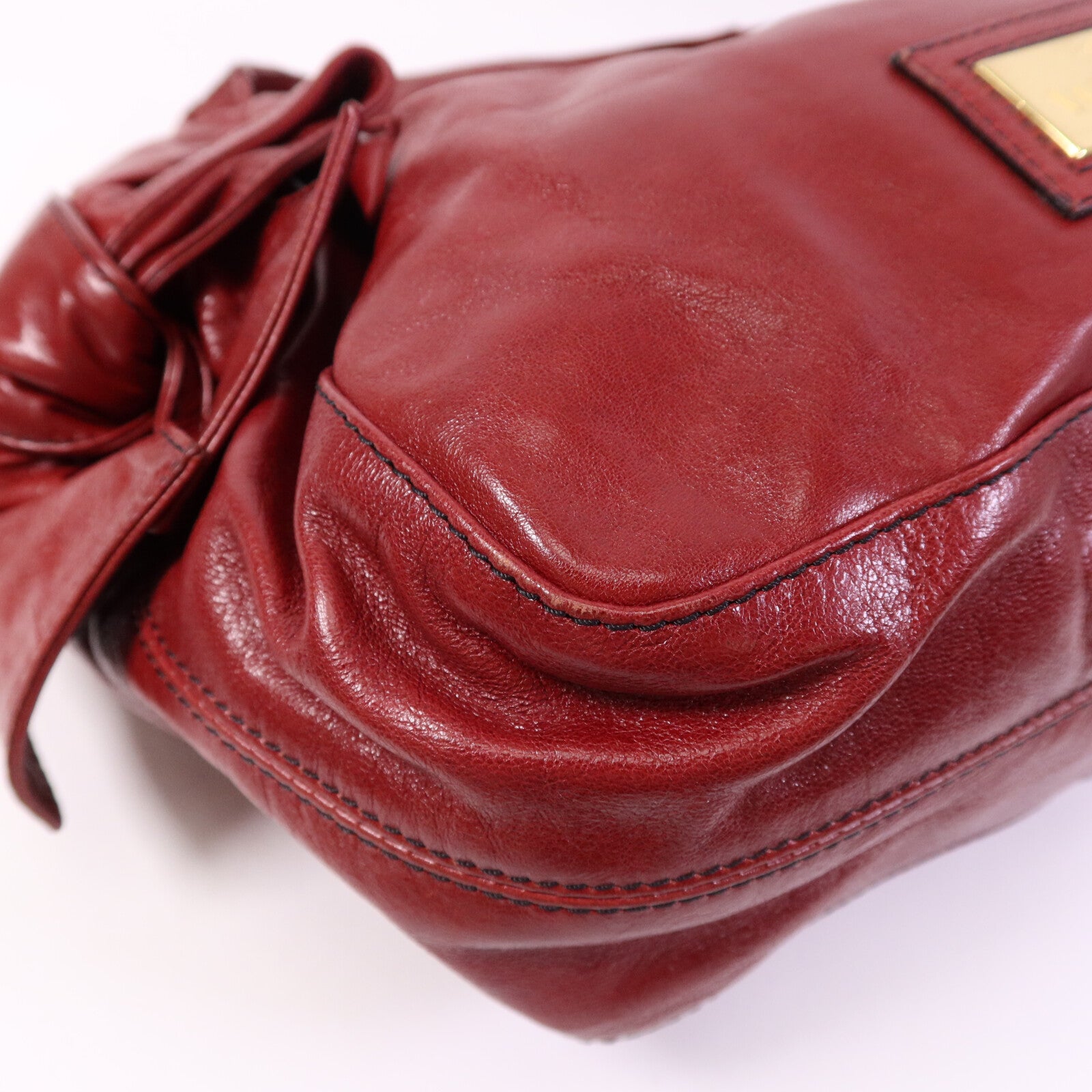 Valentino 牛皮皮革Shoulder Bag金扣肩背袋